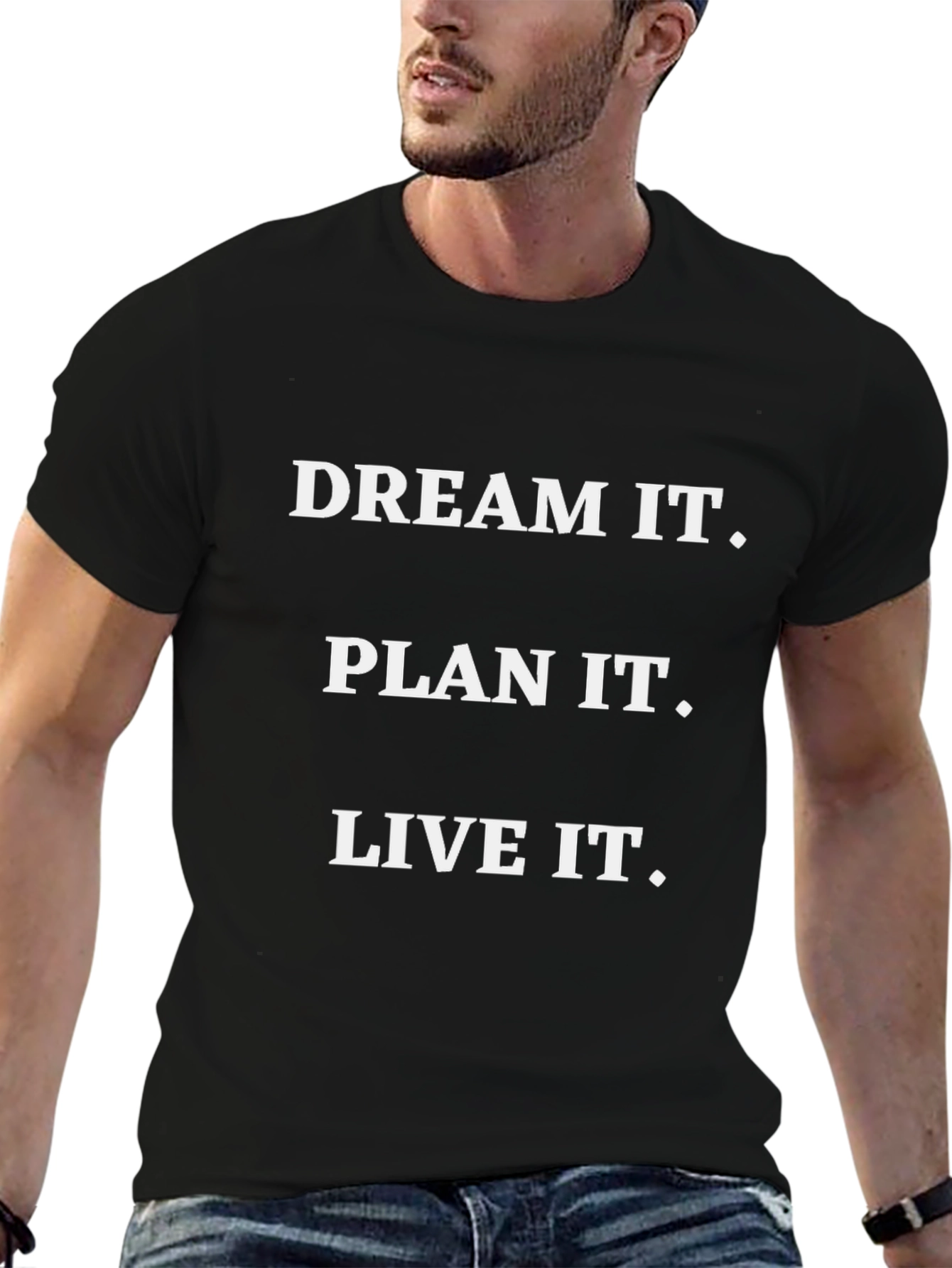 Dream Plan Live Motivational T-Shirt