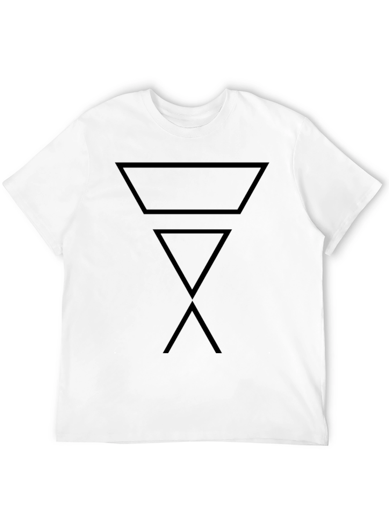 Geometric Design Black Tee