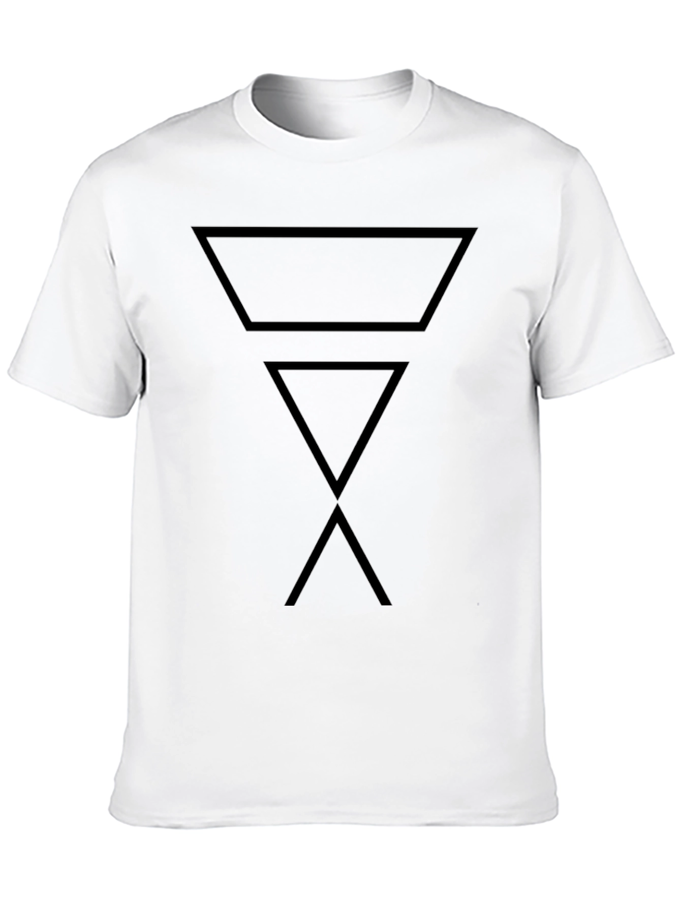 Geometric Design Black Tee