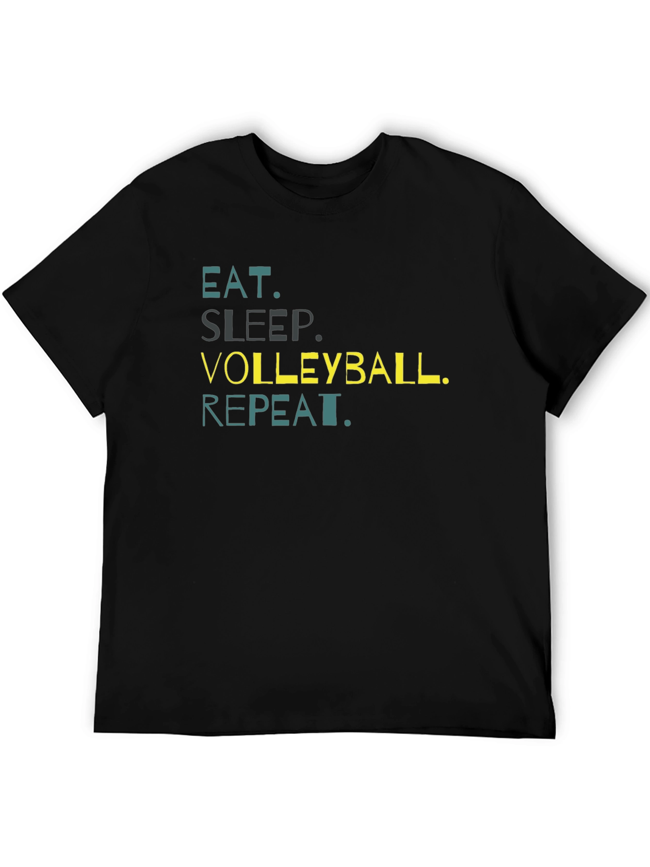 Eat Sleep Volleyball Repeat Black T-Shirt