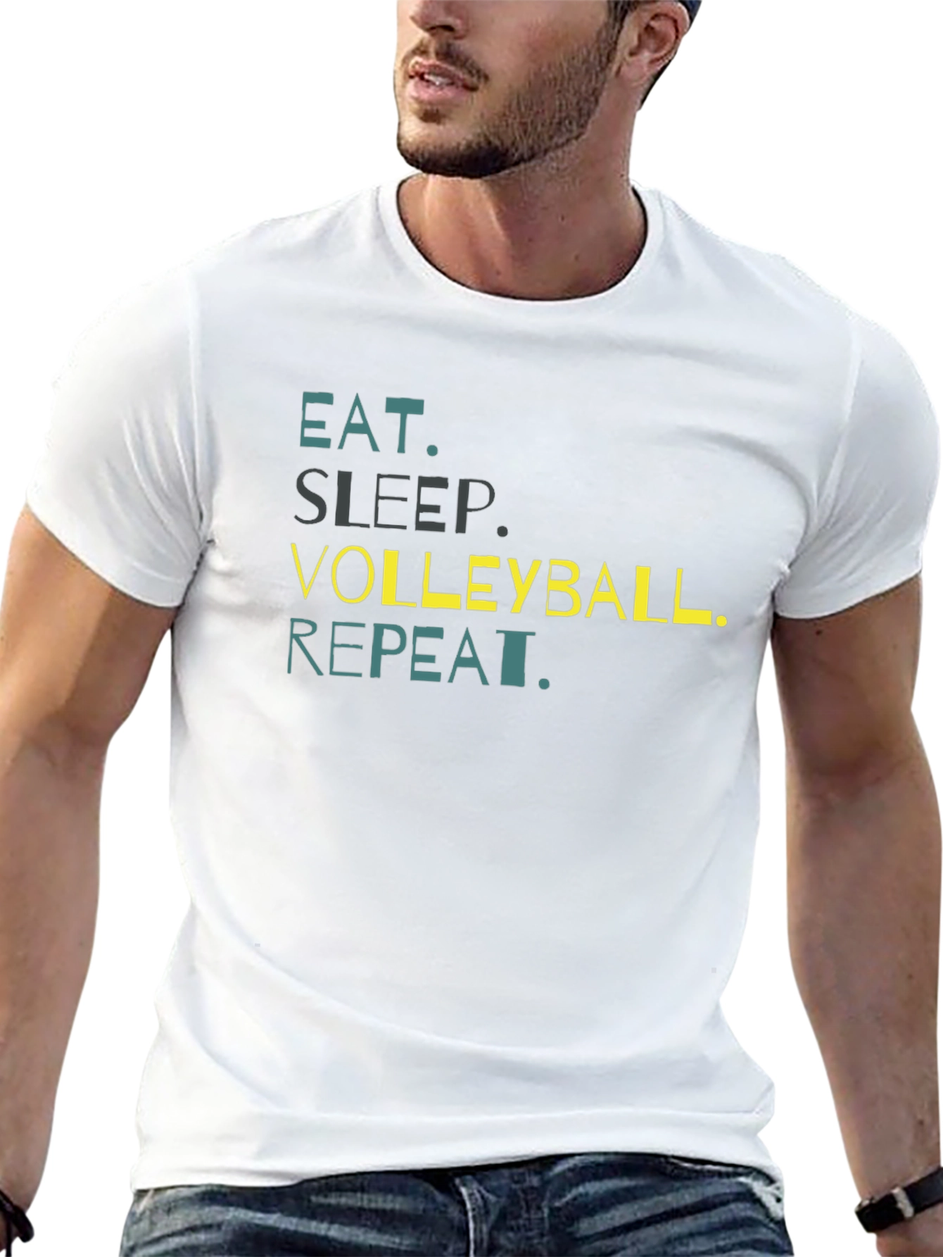 Eat Sleep Volleyball Repeat Black T-Shirt
