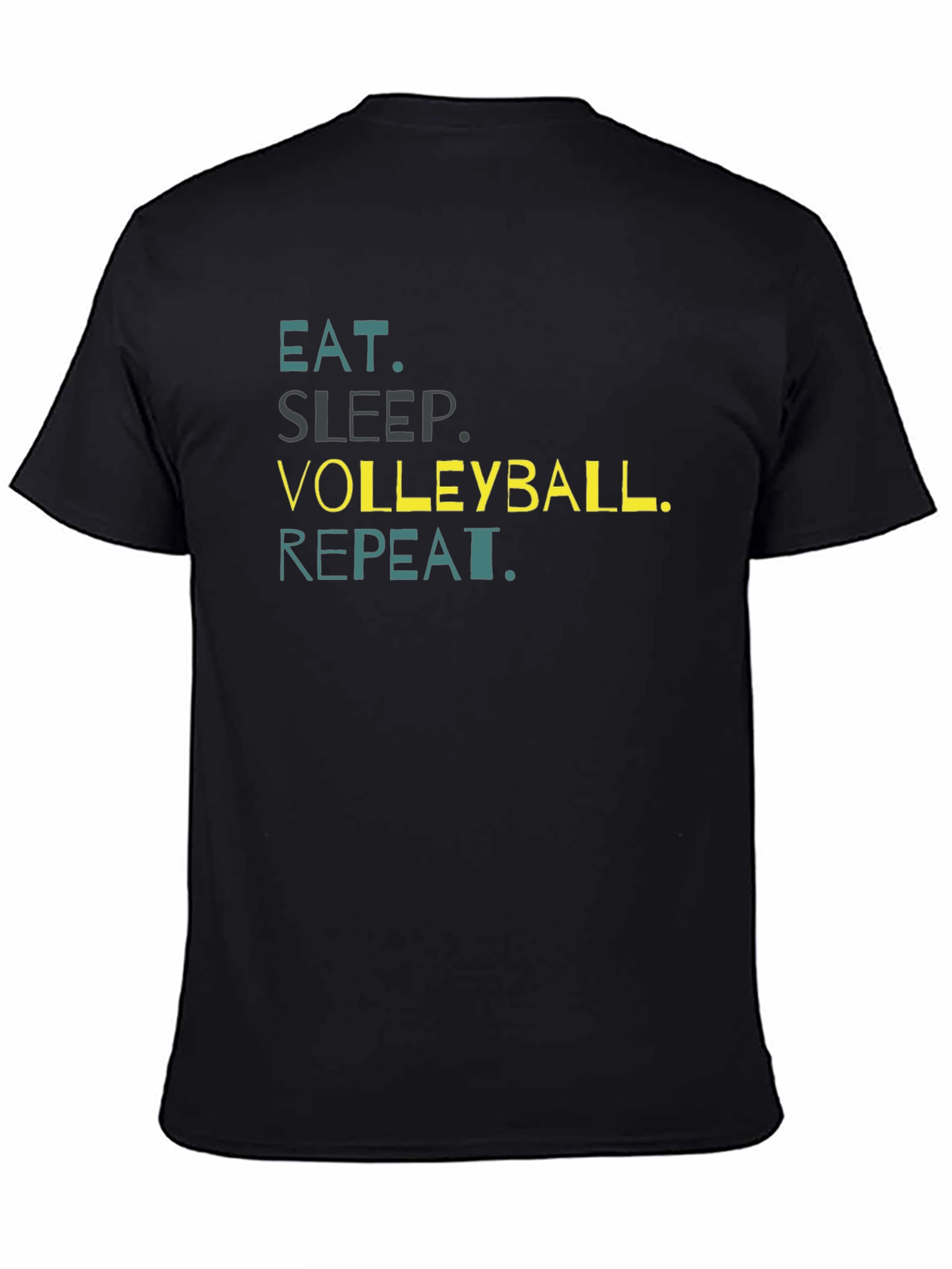 Eat Sleep Volleyball Repeat Black T-Shirt
