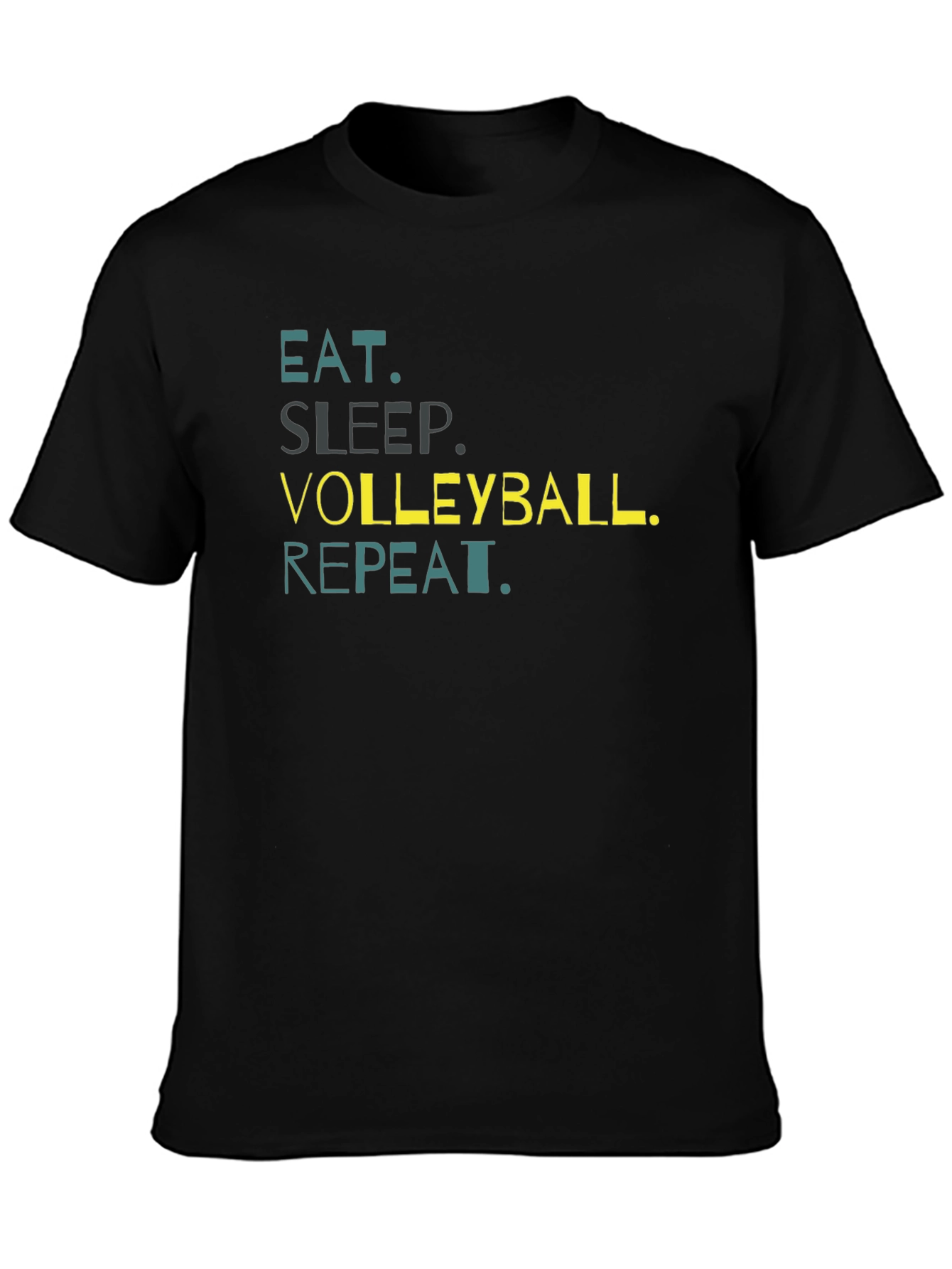Eat Sleep Volleyball Repeat Black T-Shirt