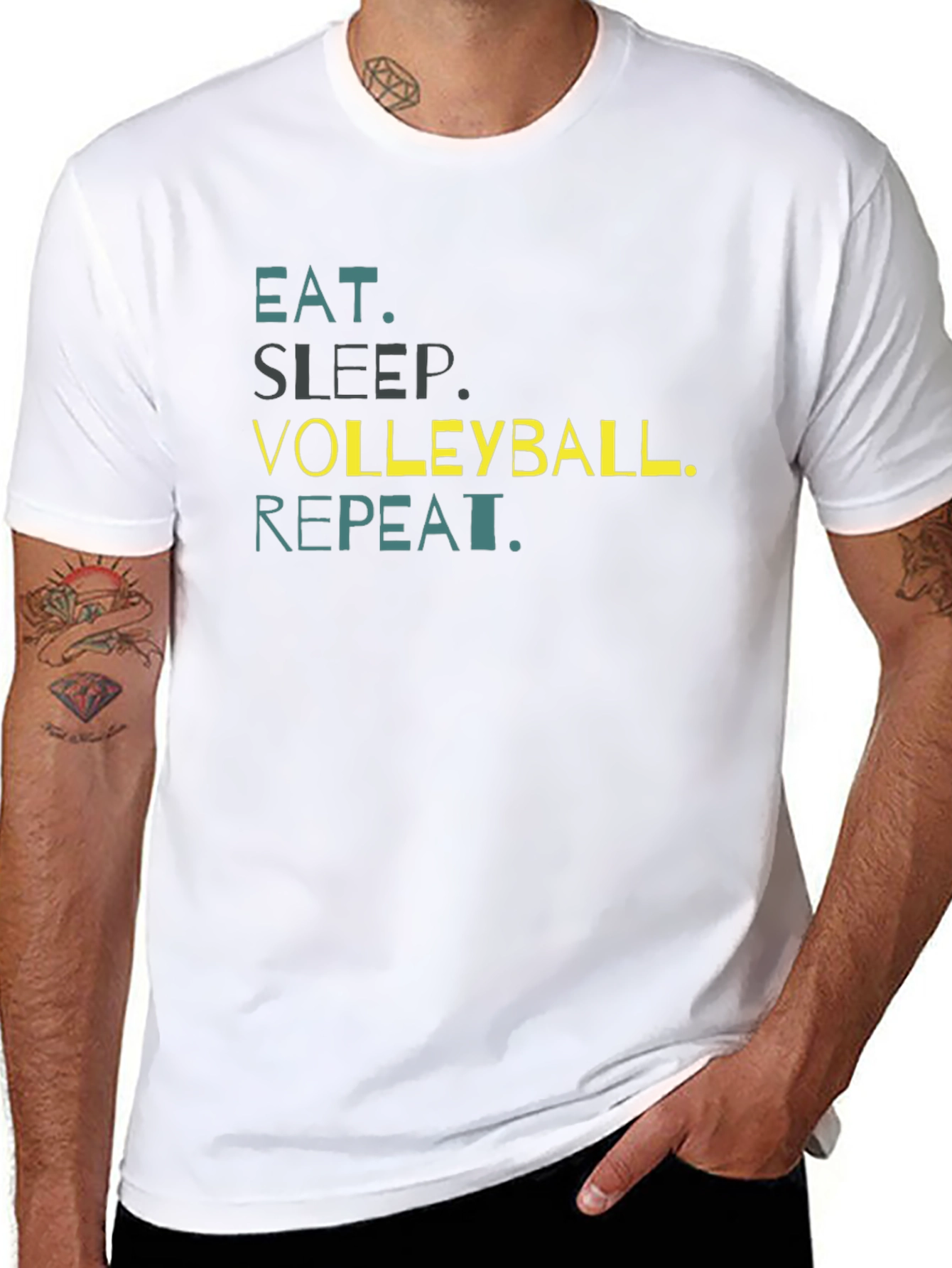 Eat Sleep Volleyball Repeat Black T-Shirt
