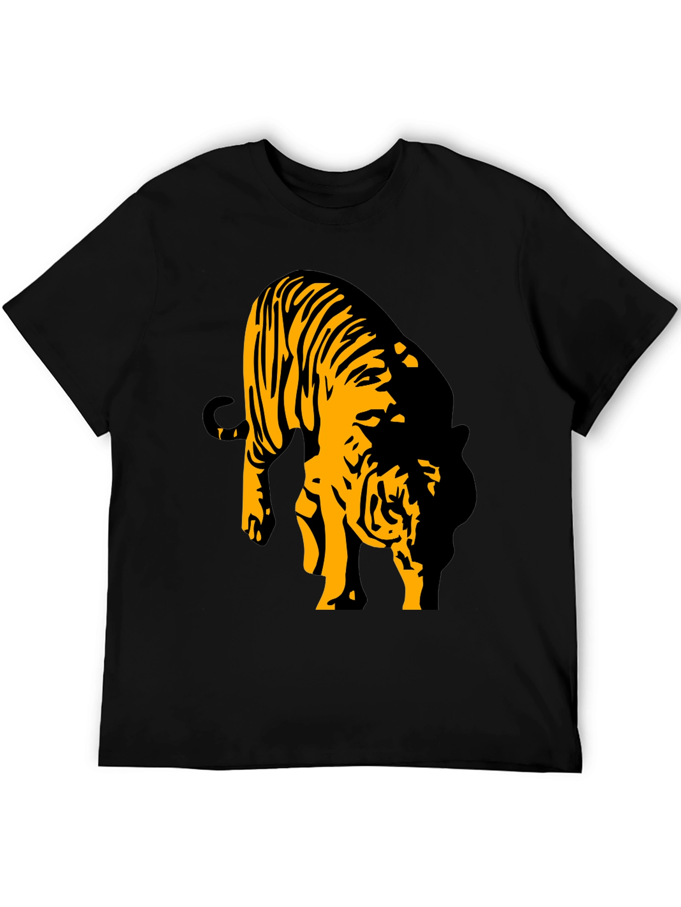 Black Tiger Graphic T-Shirt for Men