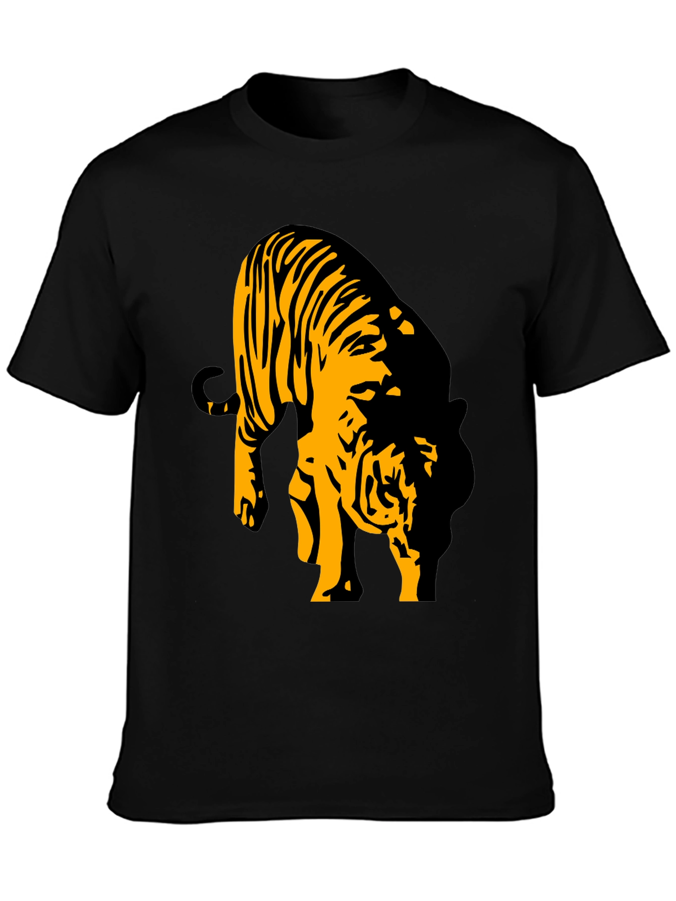 Black Tiger Graphic T-Shirt for Men