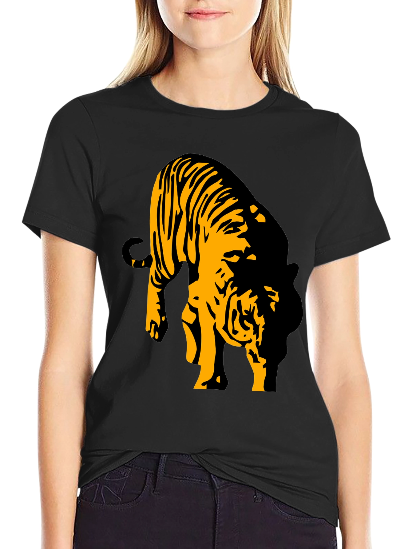 Black Tiger Graphic T-Shirt for Men
