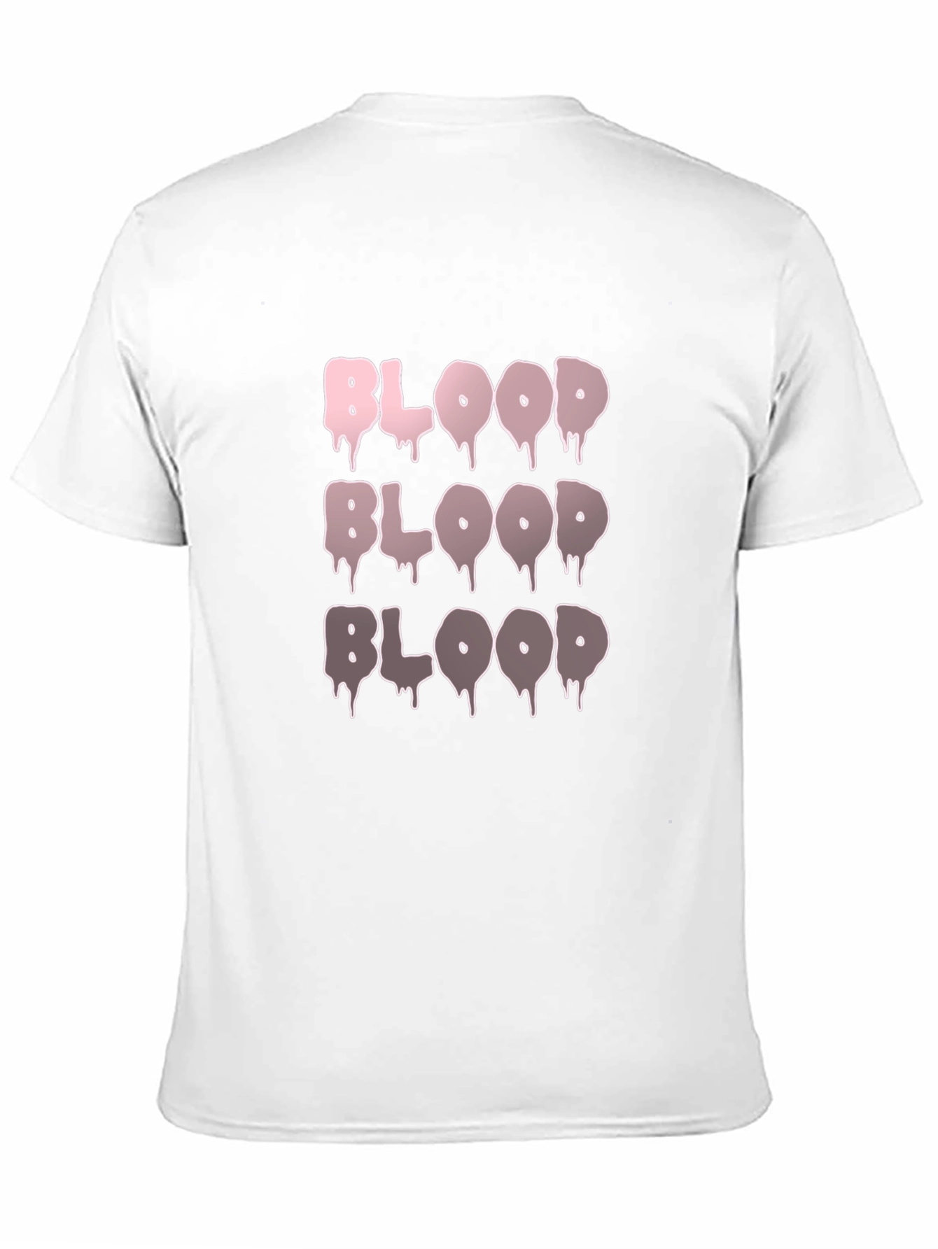 Blood Drip Graphic Tee - Cotton Blend Casual T-Shirt