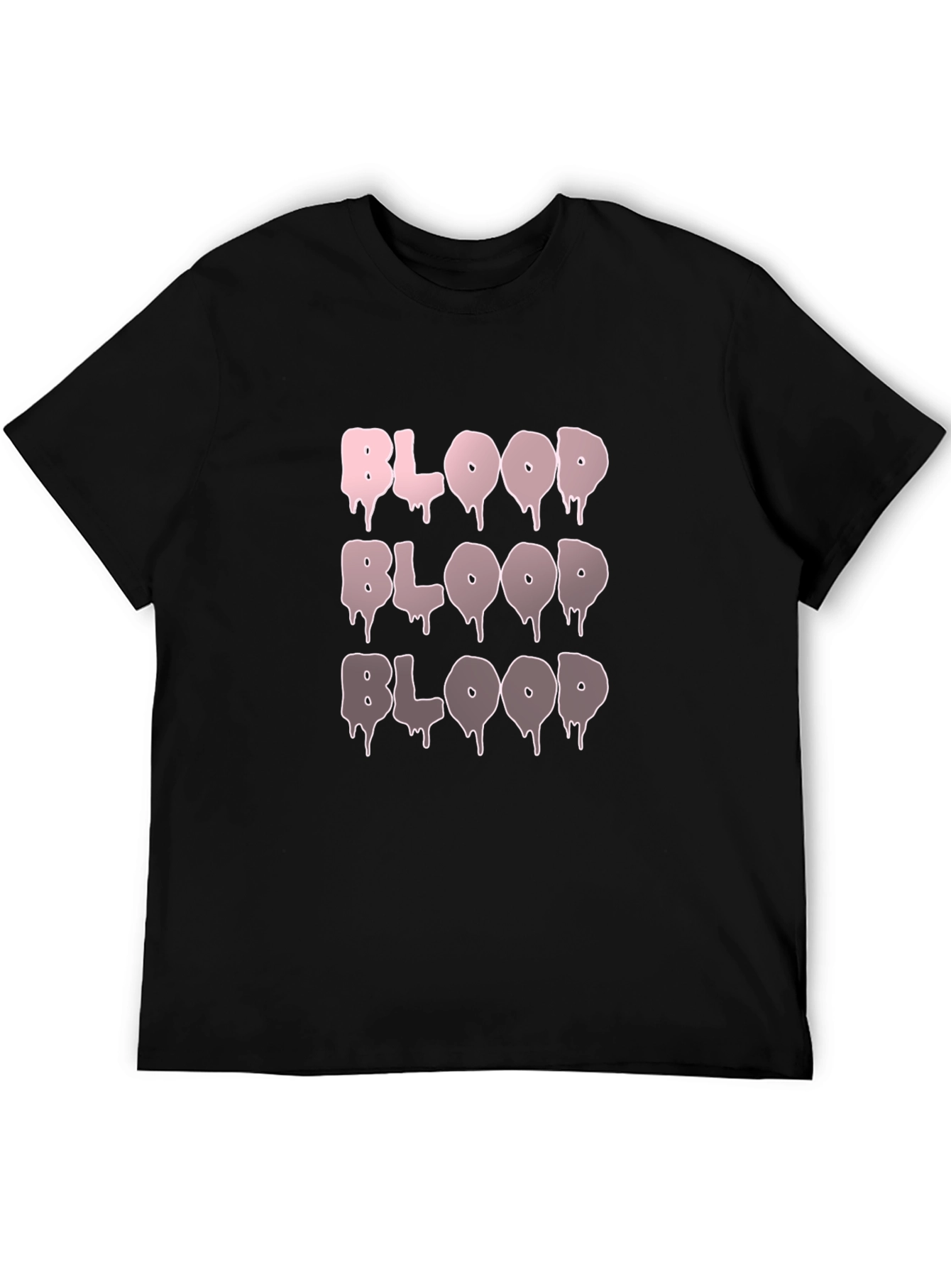 Blood Drip Graphic Tee - Cotton Blend Casual T-Shirt