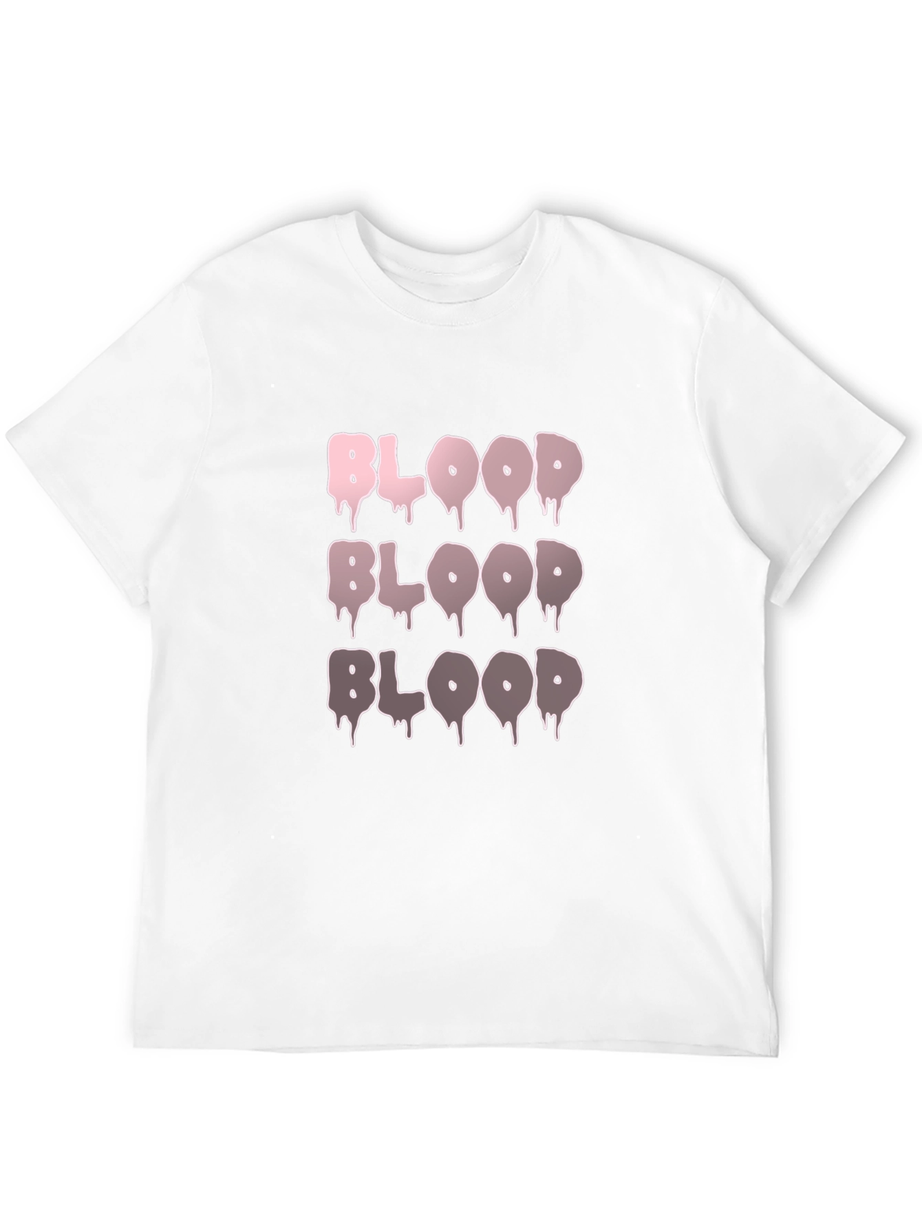 Blood Drip Graphic Tee - Cotton Blend Casual T-Shirt