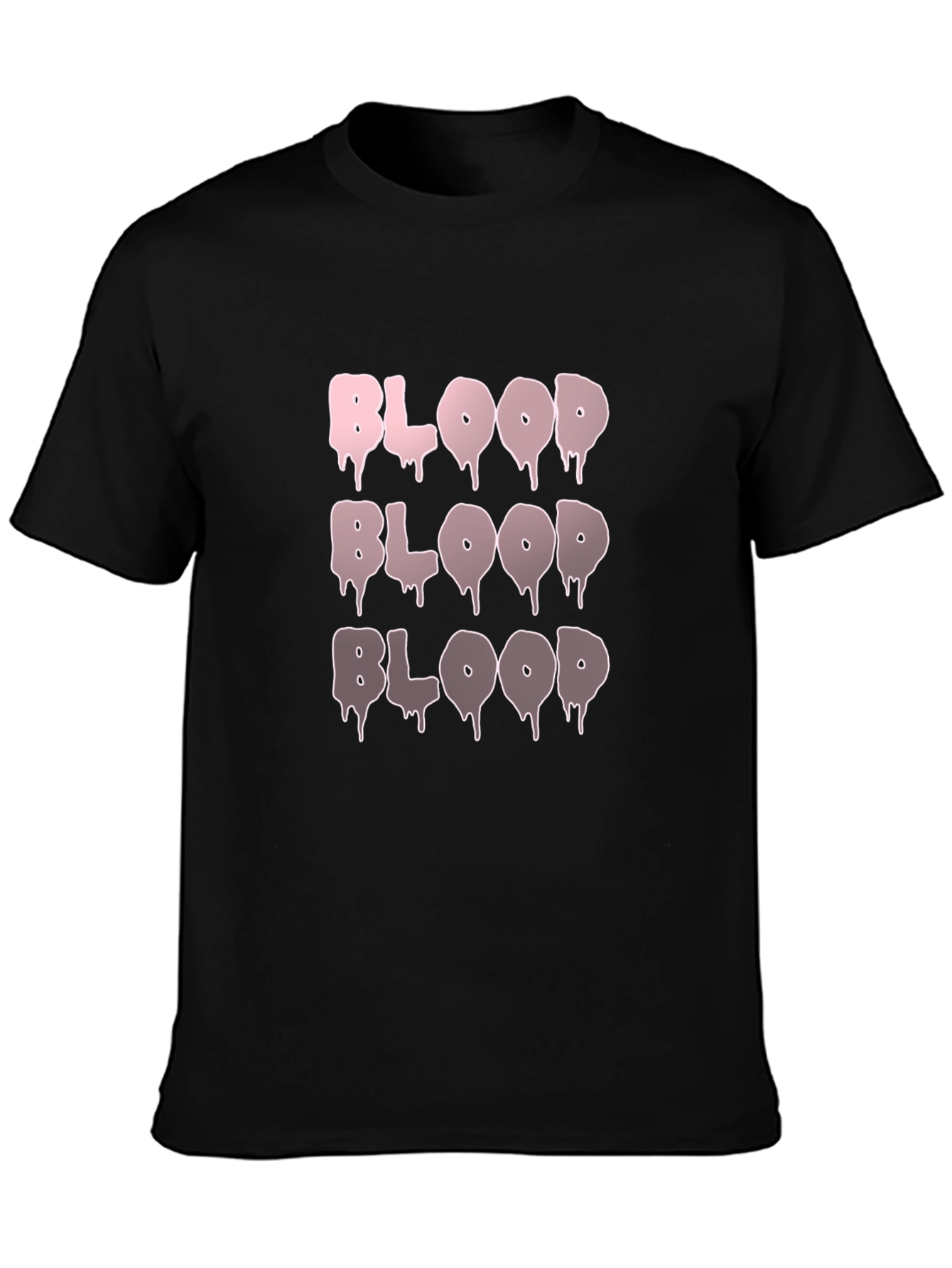 Blood Drip Graphic Tee - Cotton Blend Casual T-Shirt