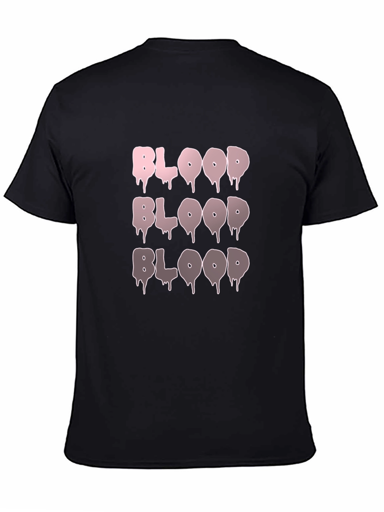 Blood Drip Graphic Tee - Cotton Blend Casual T-Shirt