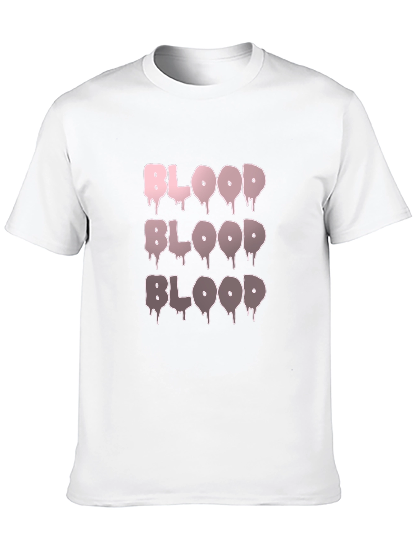 Blood Drip Graphic Tee - Cotton Blend Casual T-Shirt