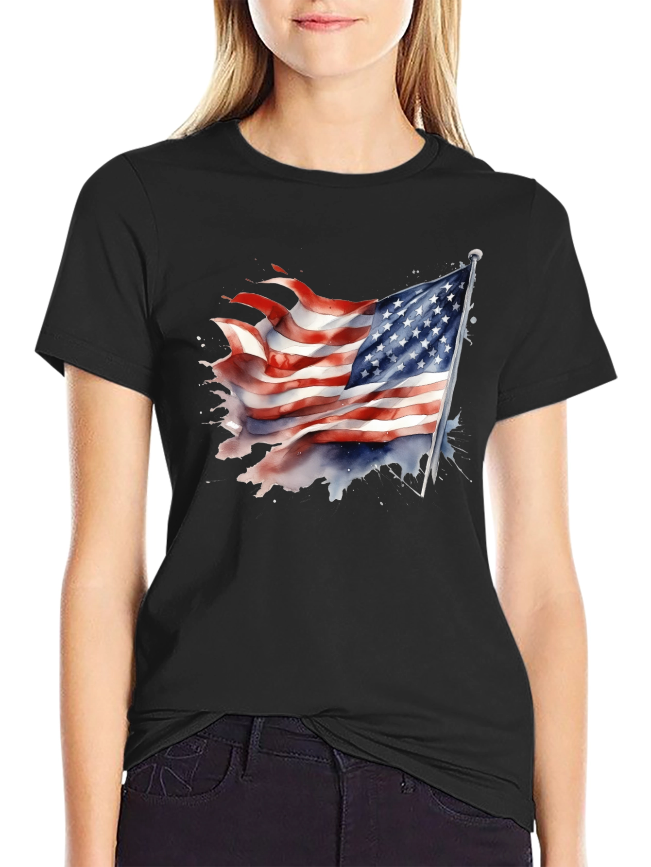 USA Flag Graphic Tee - Patriotic T-Shirt