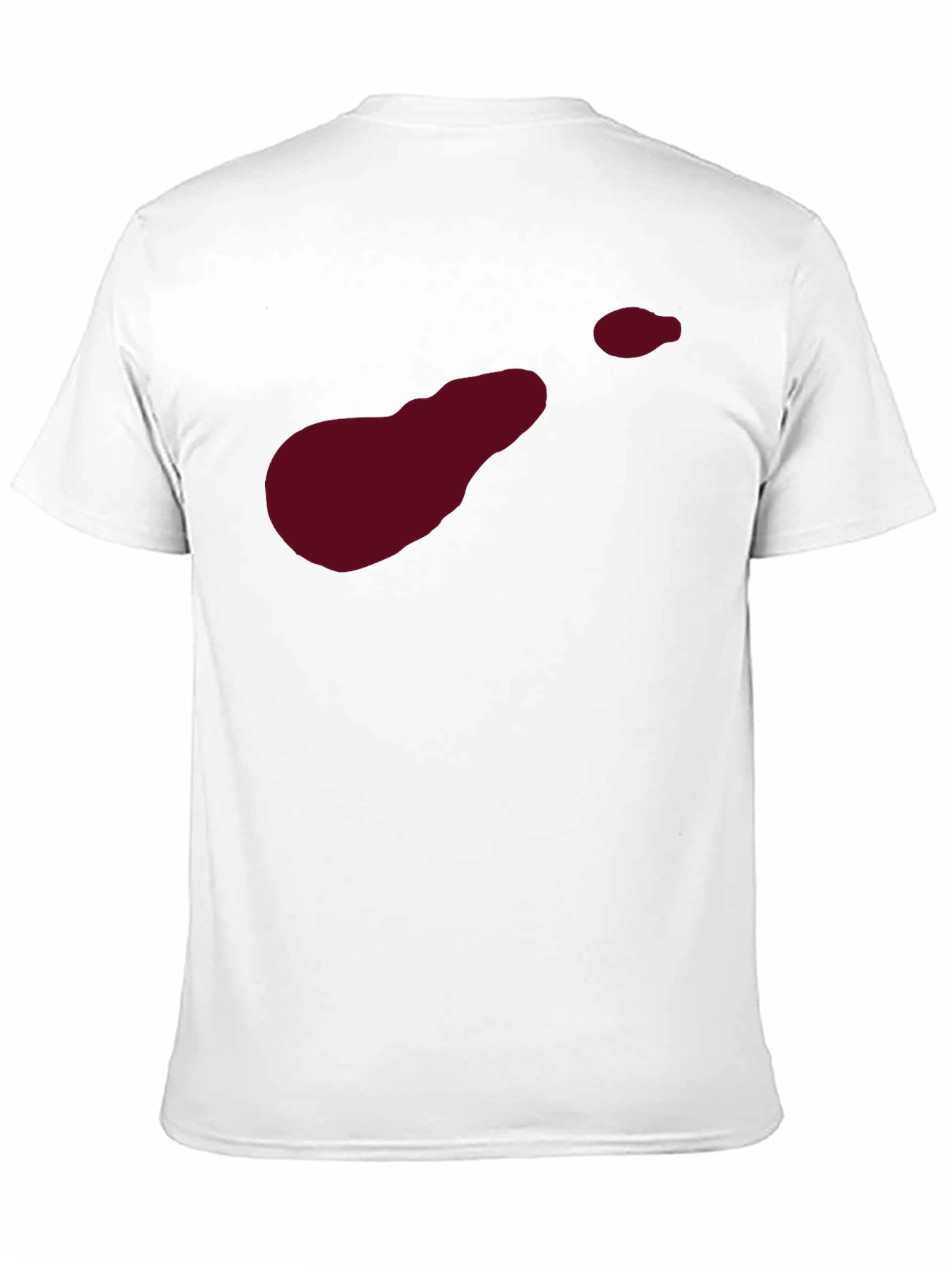 Abstract Burgundy Graphic Print Black Tee