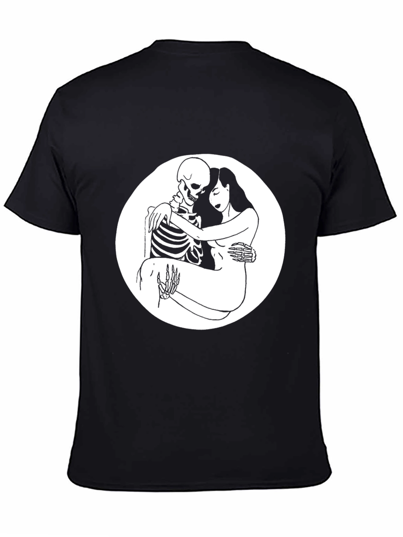 Embrace the Afterlife: Skeleton & Woman Graphic Tee