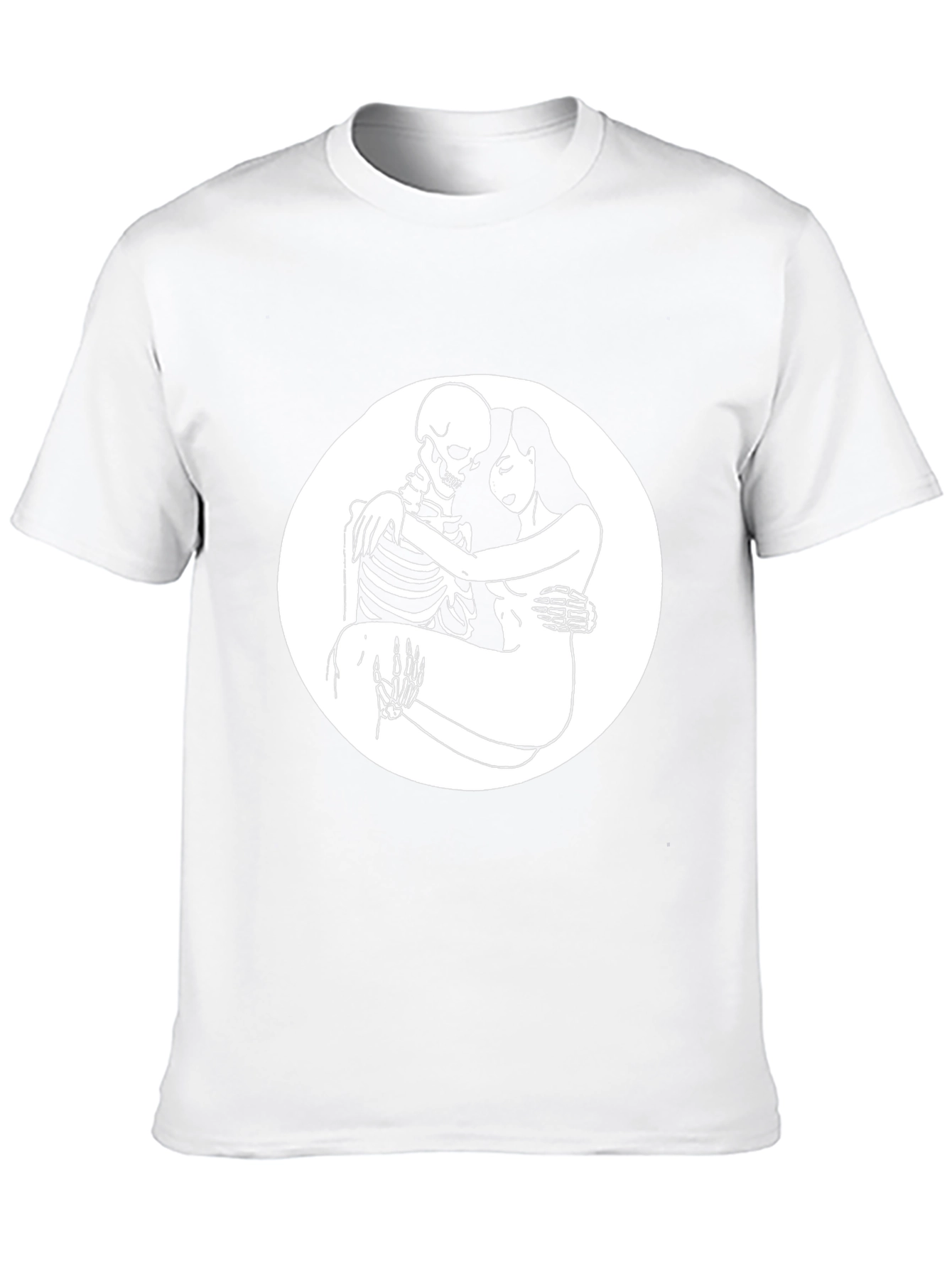 Embrace the Afterlife: Skeleton & Woman Graphic Tee