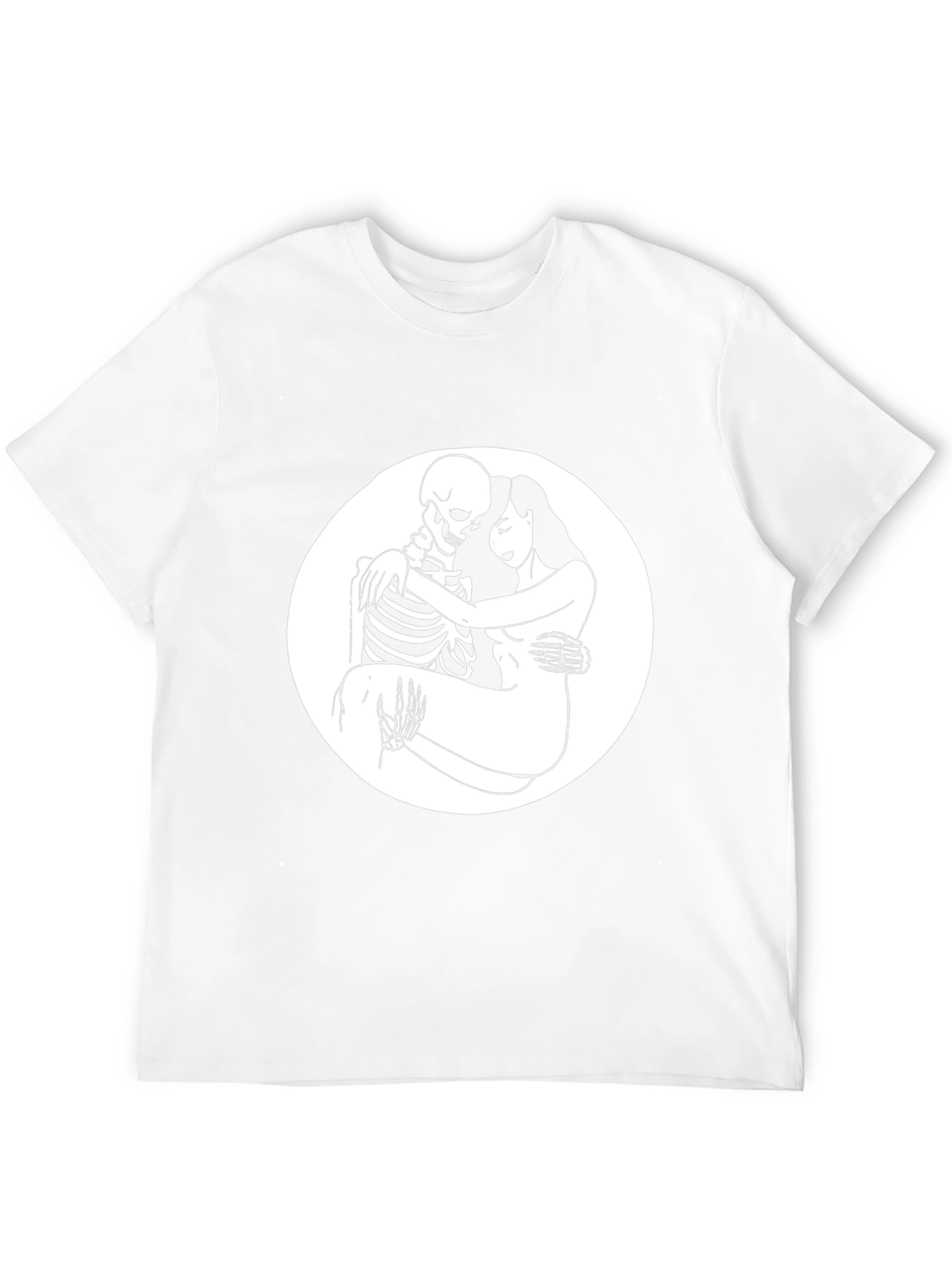 Embrace the Afterlife: Skeleton & Woman Graphic Tee