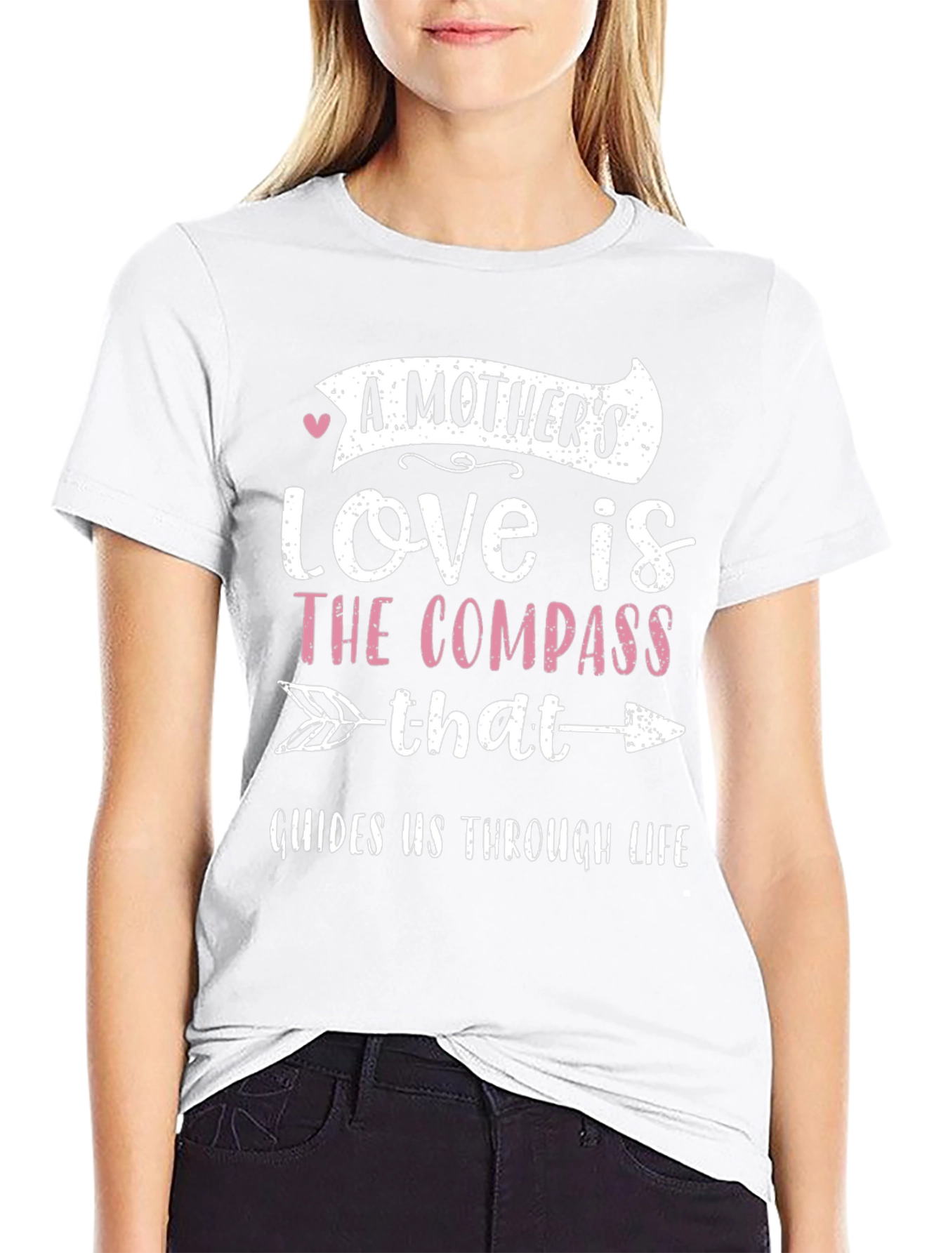 Mothers Love Compass Graphic Tee - Black