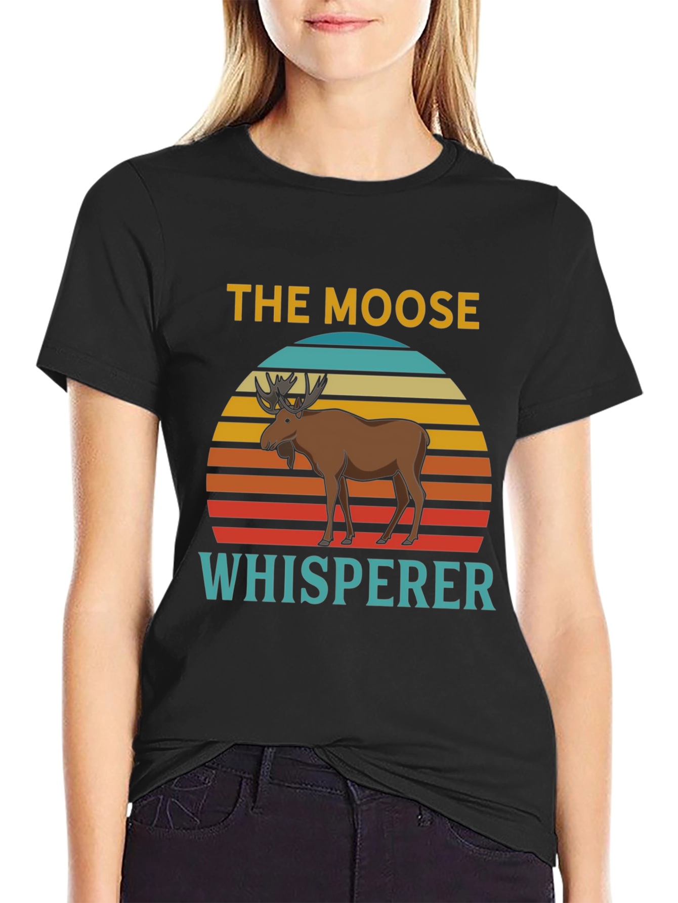 Moose Whisperer Graphic Tee - Retro Style
