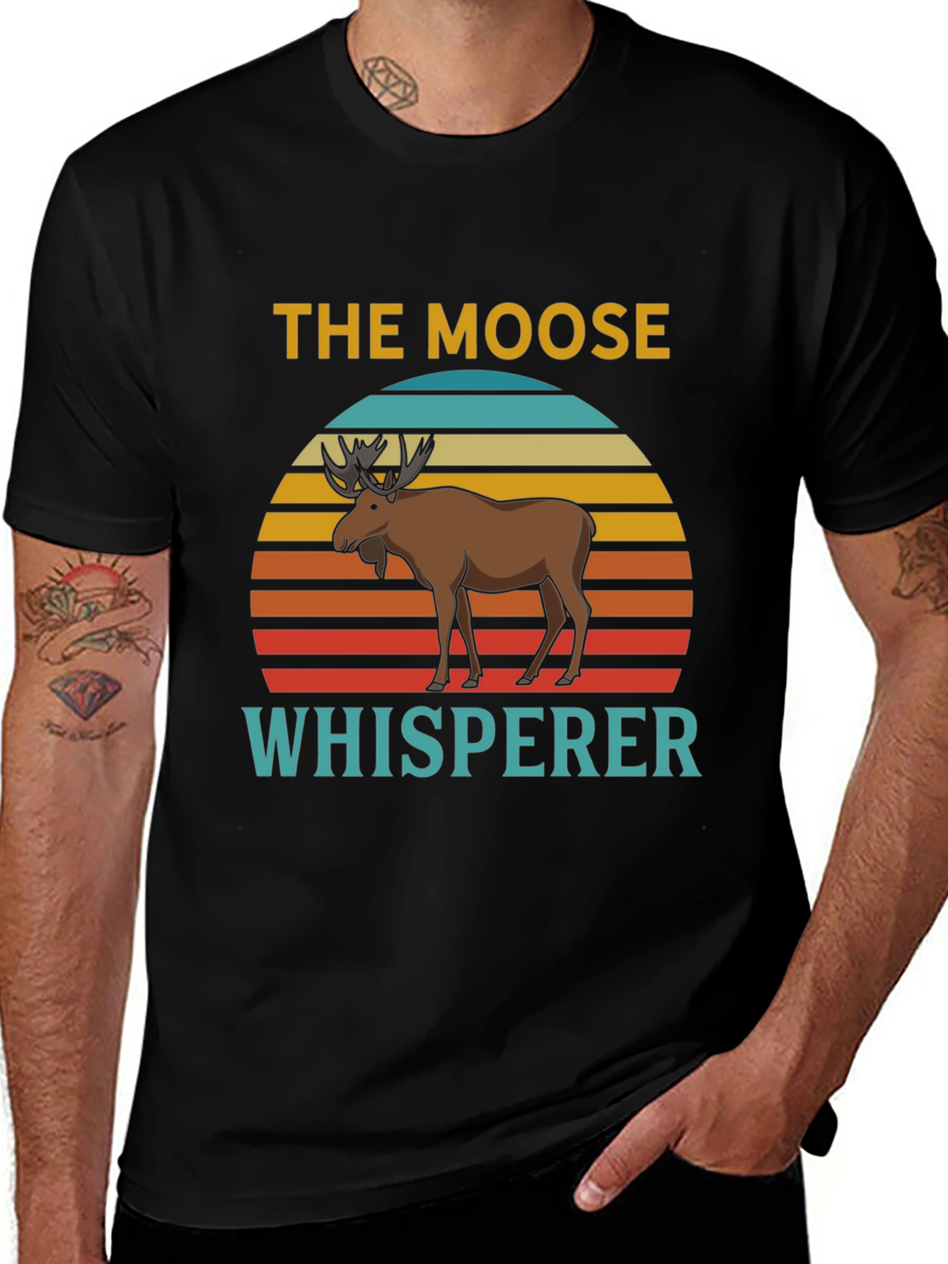 Moose Whisperer Graphic Tee - Retro Style