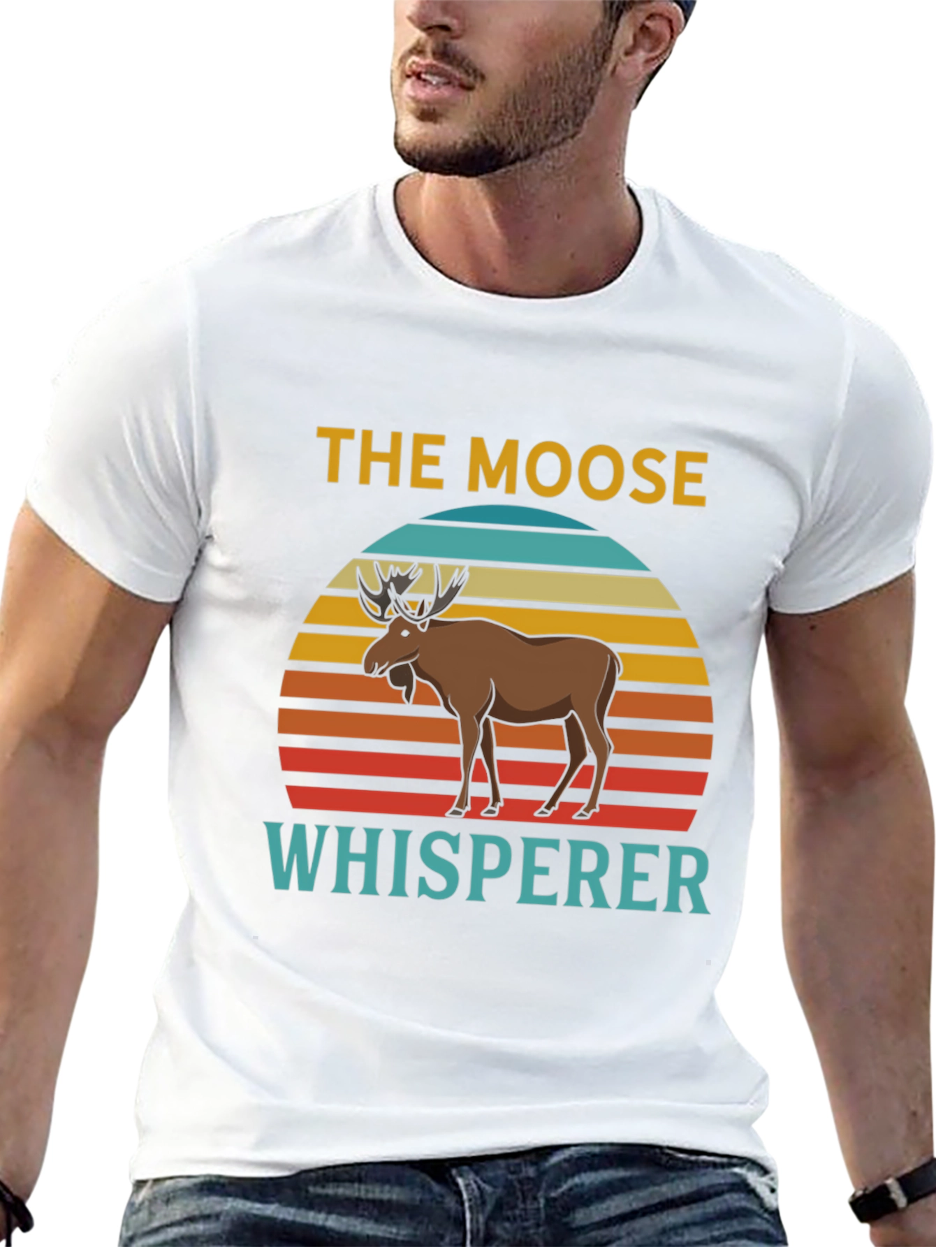 Moose Whisperer Graphic Tee - Retro Style