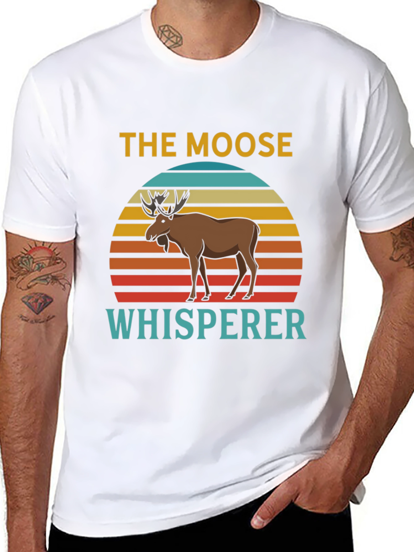 Moose Whisperer Graphic Tee - Retro Style