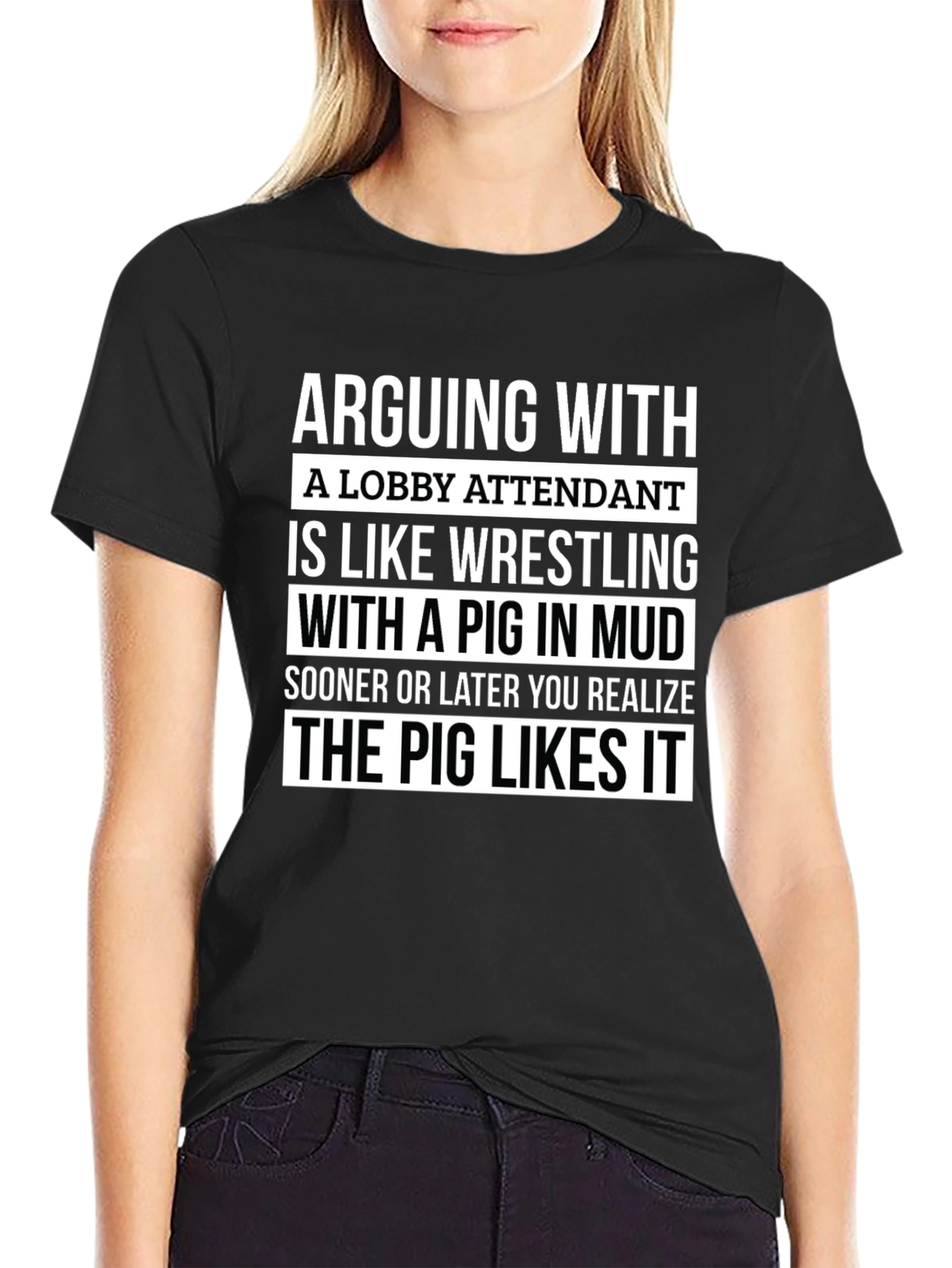Arguing With A Lobby Attendant Funny T-Shirt