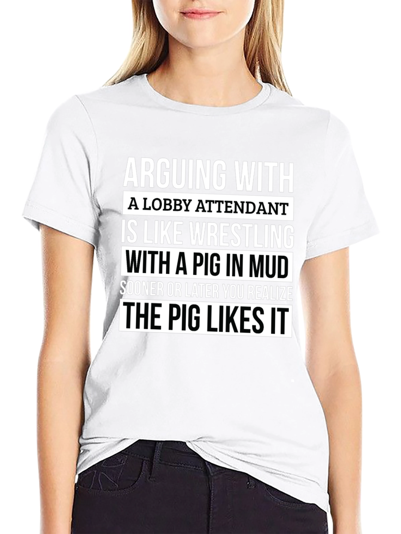 Arguing With A Lobby Attendant Funny T-Shirt