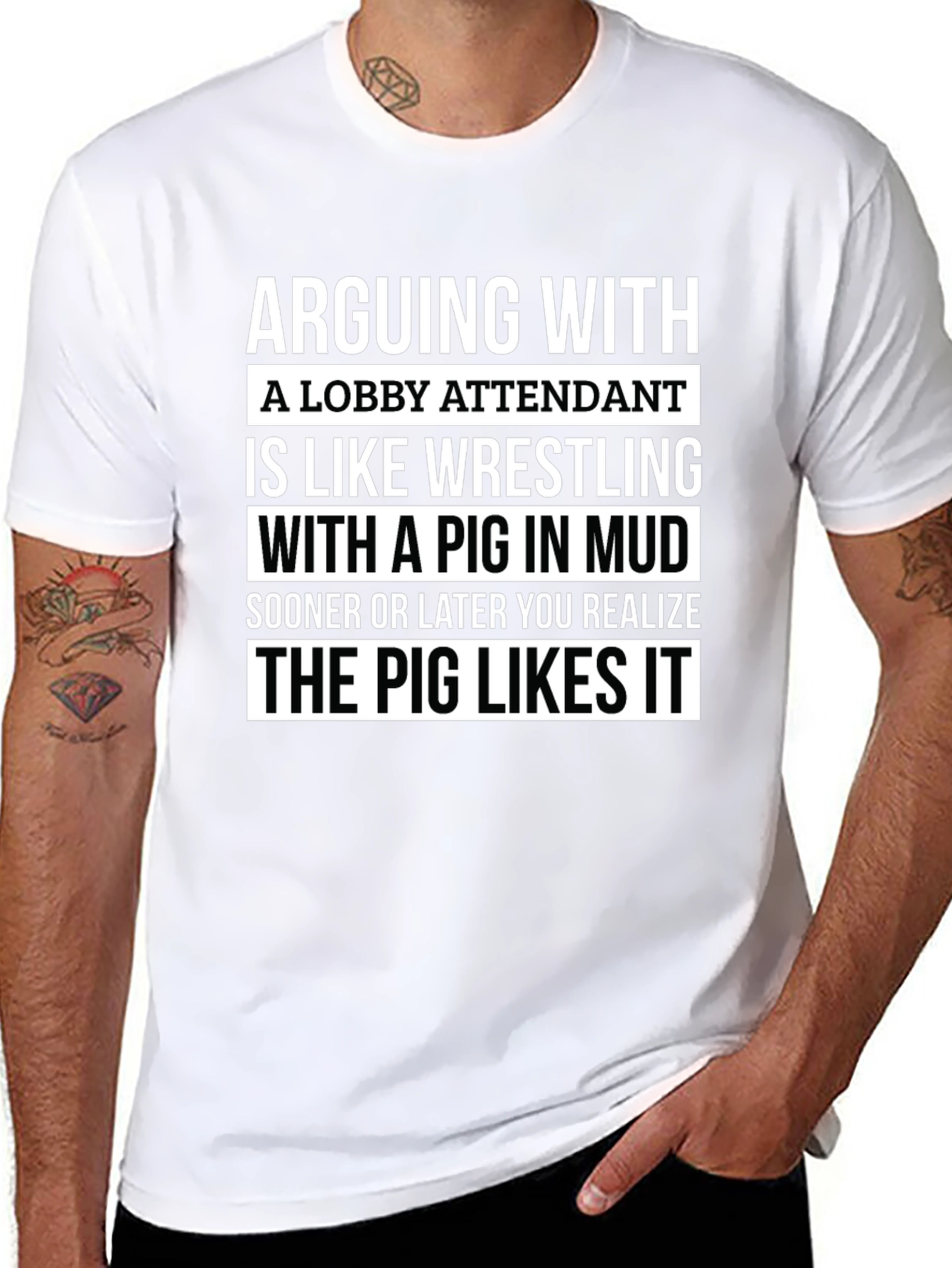 Arguing With A Lobby Attendant Funny T-Shirt
