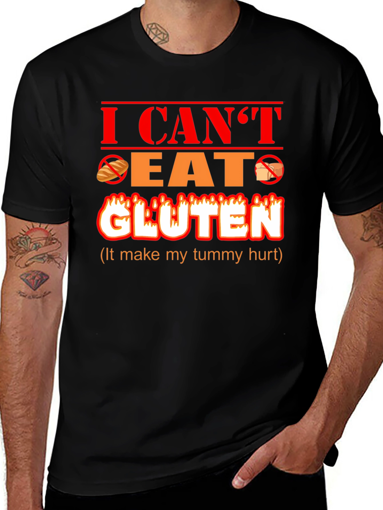 I Cant Eat Gluten Funny T-Shirt