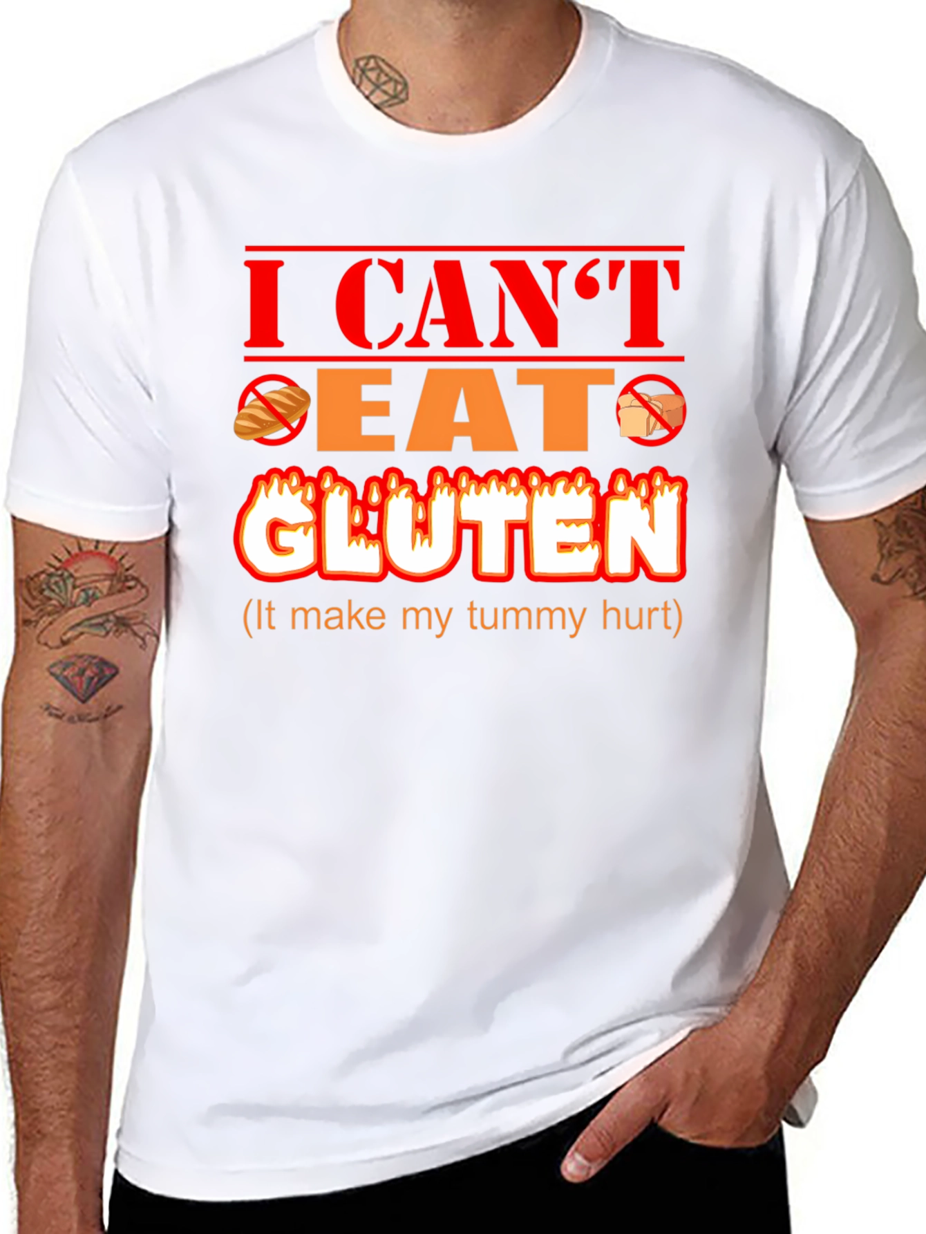 I Cant Eat Gluten Funny T-Shirt