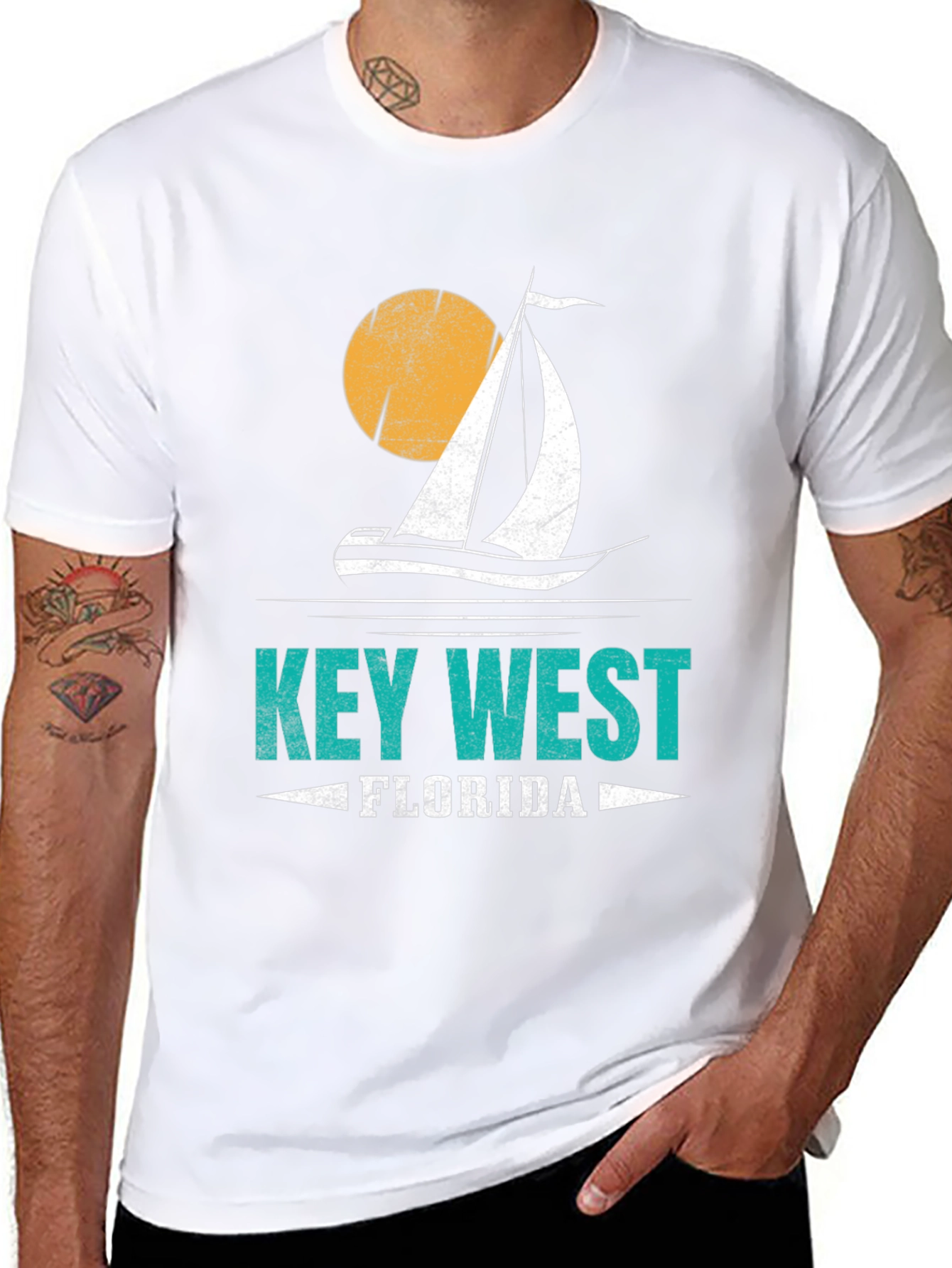 Key West Florida Sailboat Graphic Tee