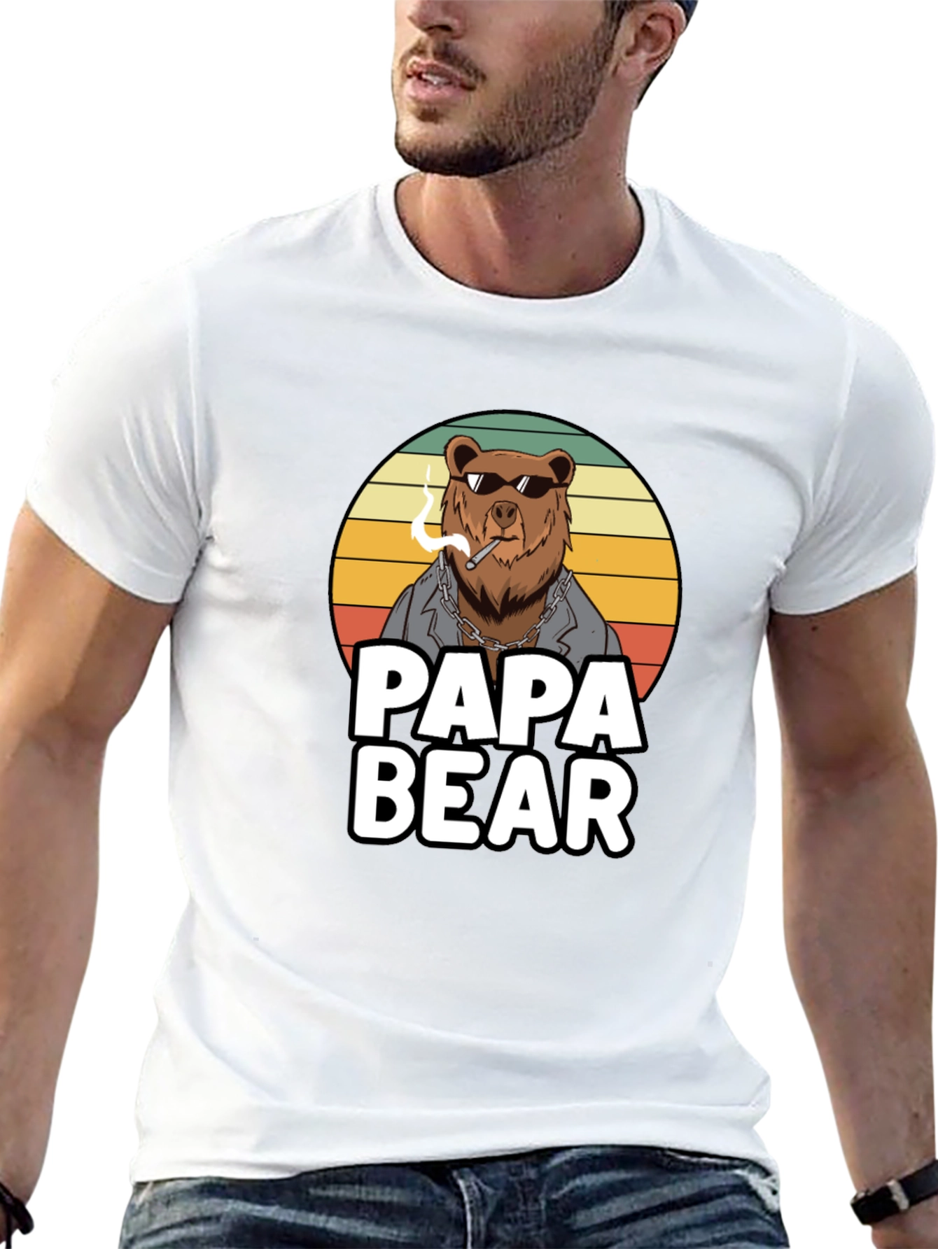 Papa Bear T-Shirt - Cool Bear Design