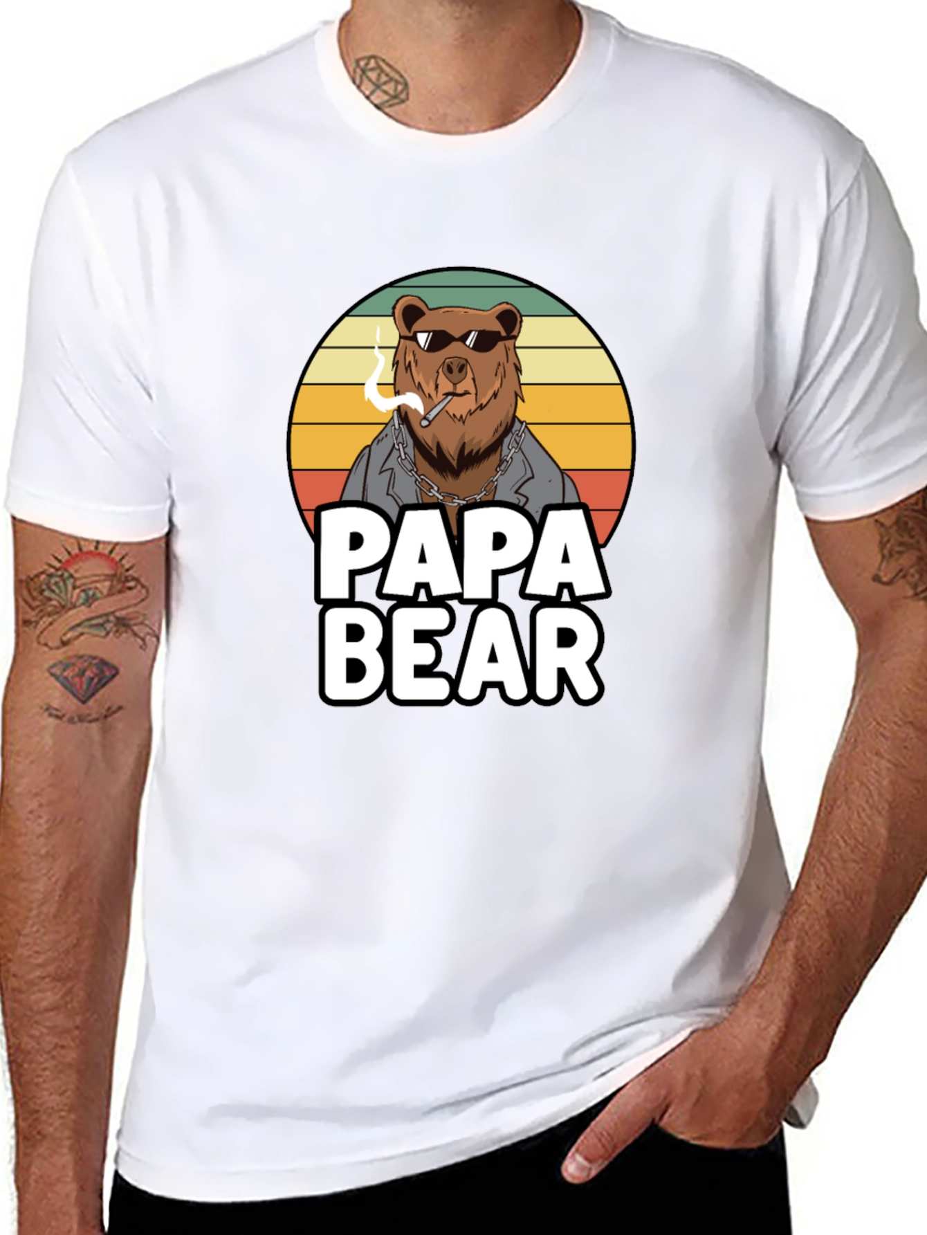 Papa Bear T-Shirt - Cool Bear Design