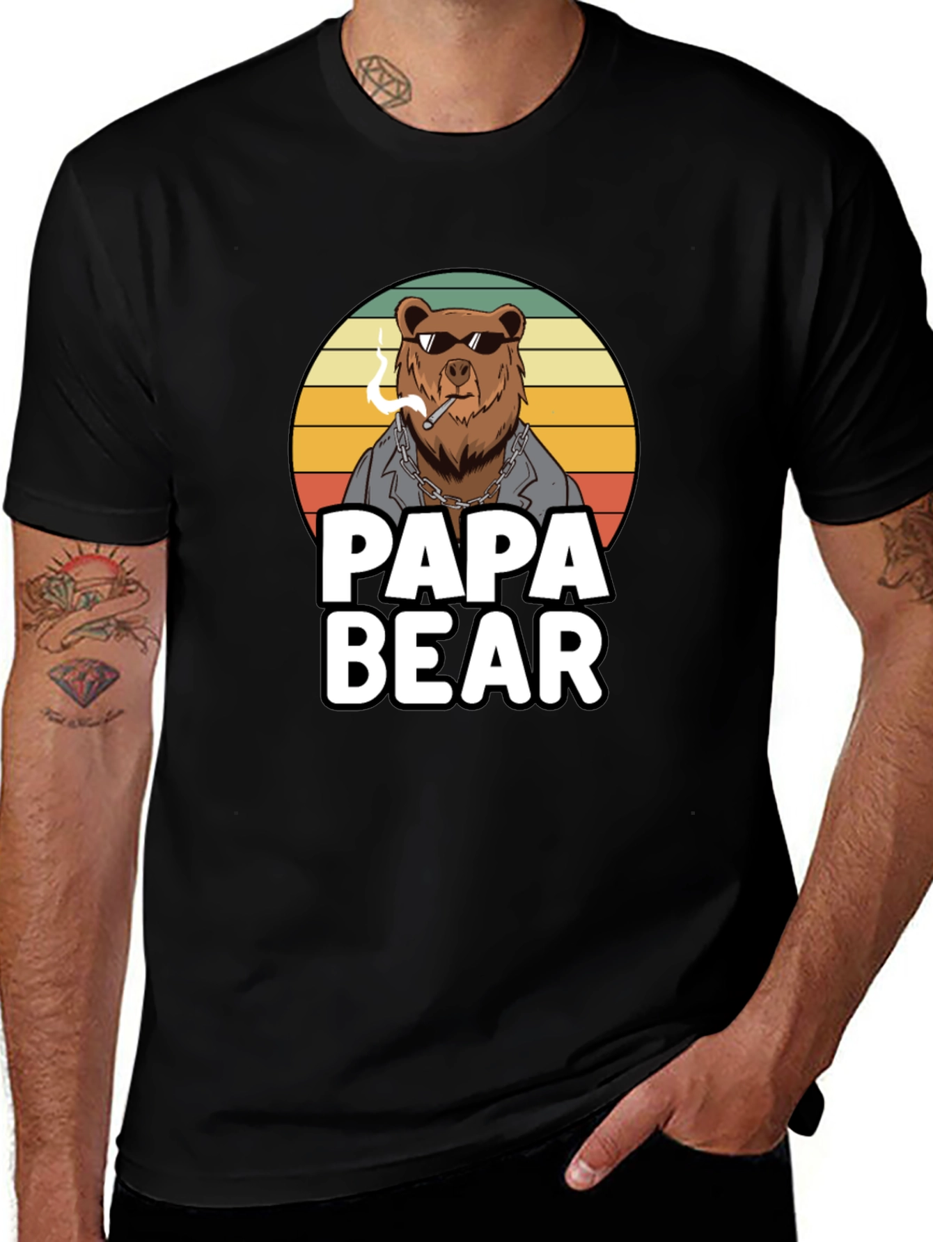 Papa Bear T-Shirt - Cool Bear Design