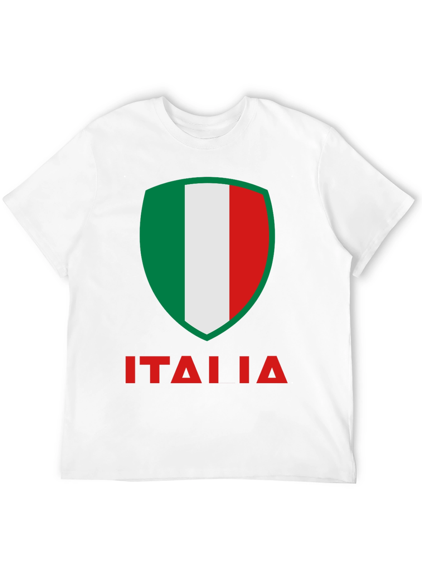 Italia Flag Shield Graphic T-Shirt - Black
