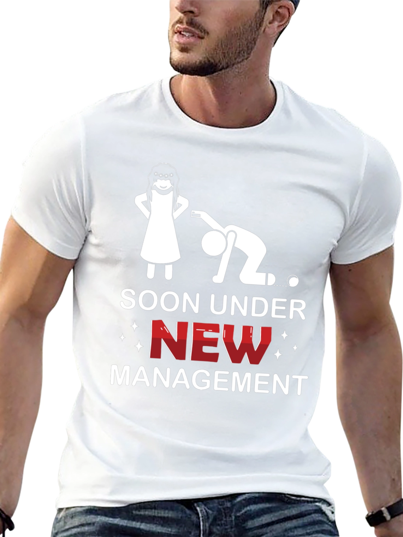 Soon Under New Management Funny Graphic Tee