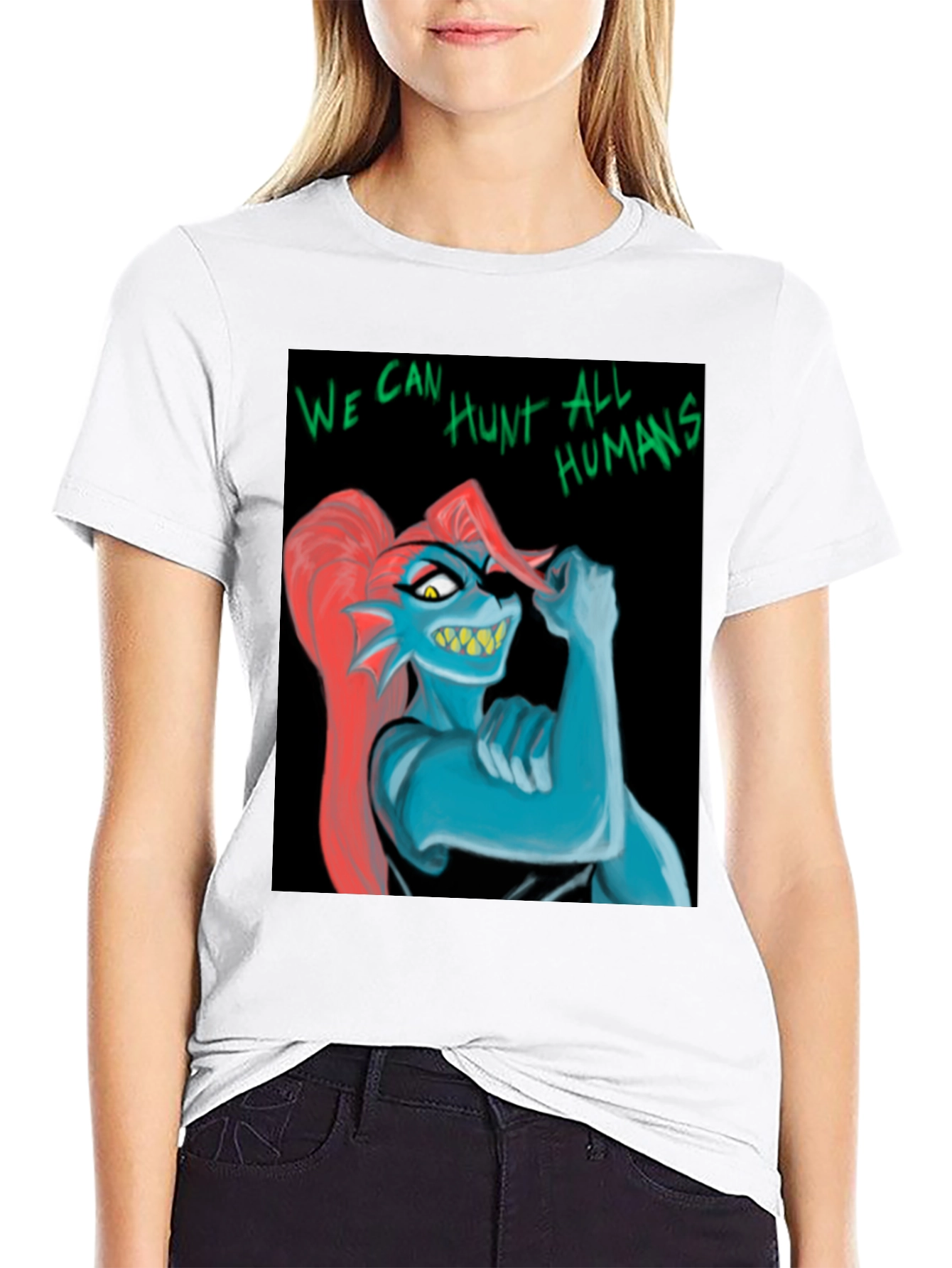 Undertale Undyne T-Shirt: We Can Hunt All Humans!