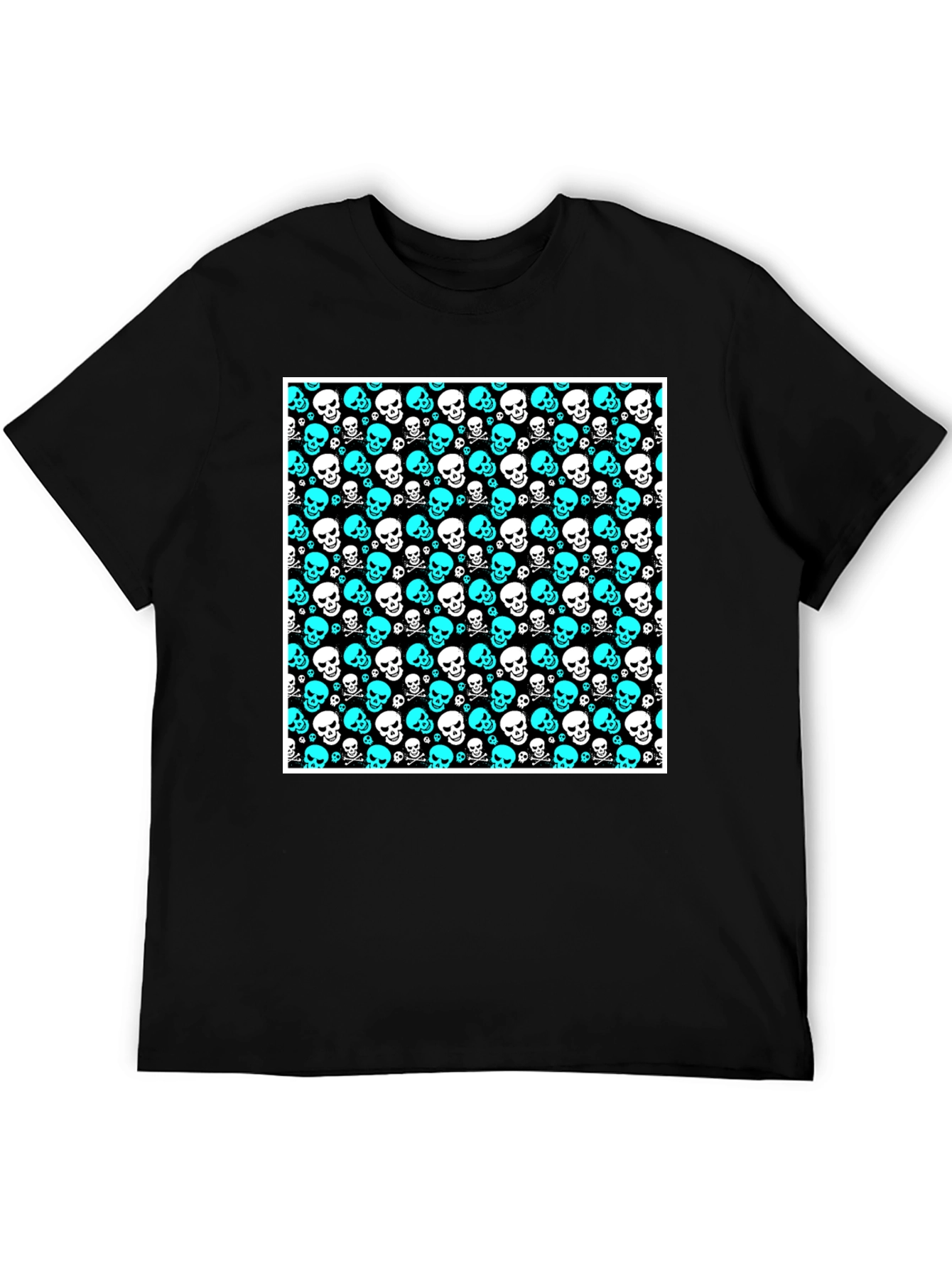 Skull Print Black T-Shirt
