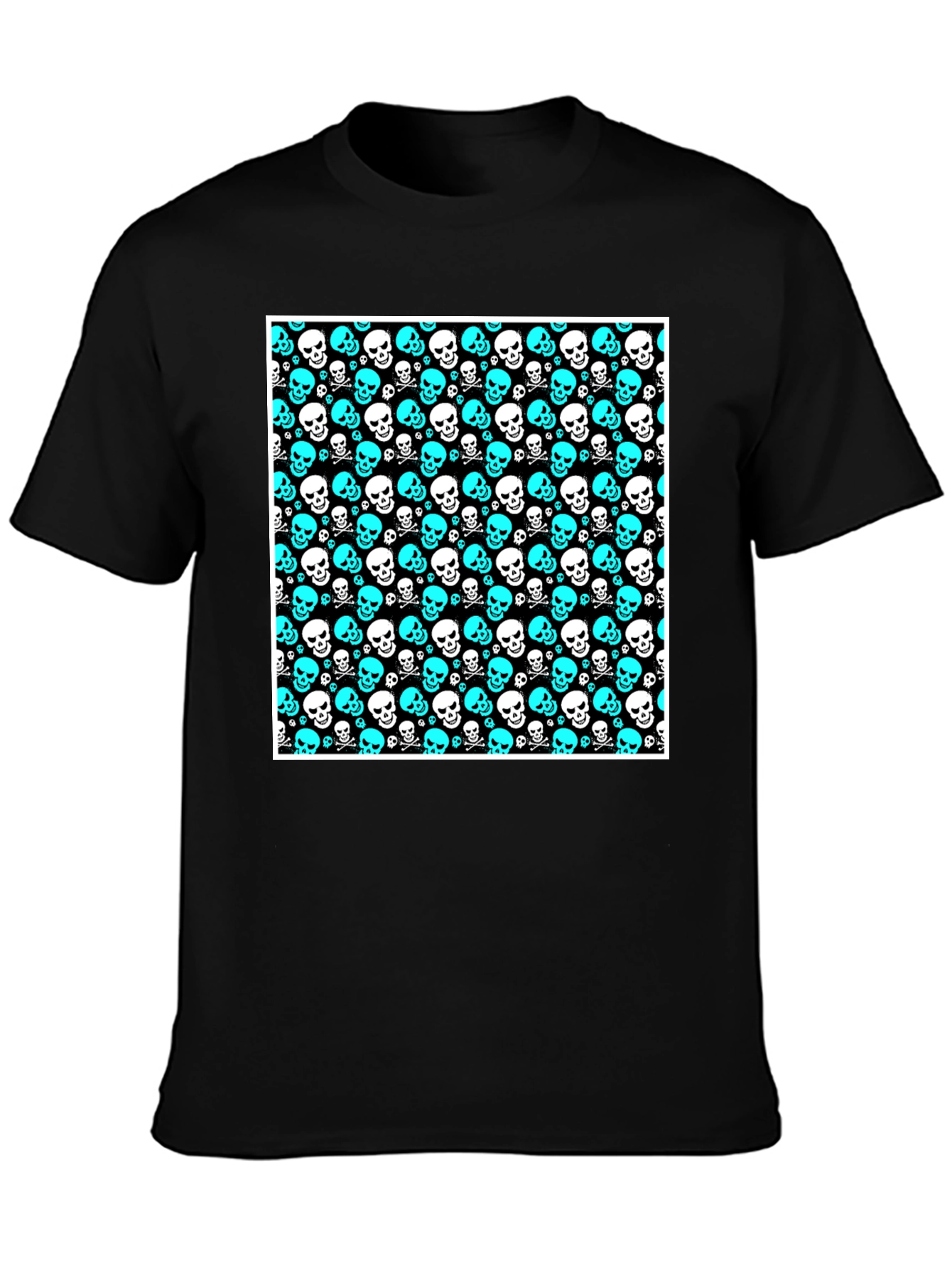 Skull Print Black T-Shirt
