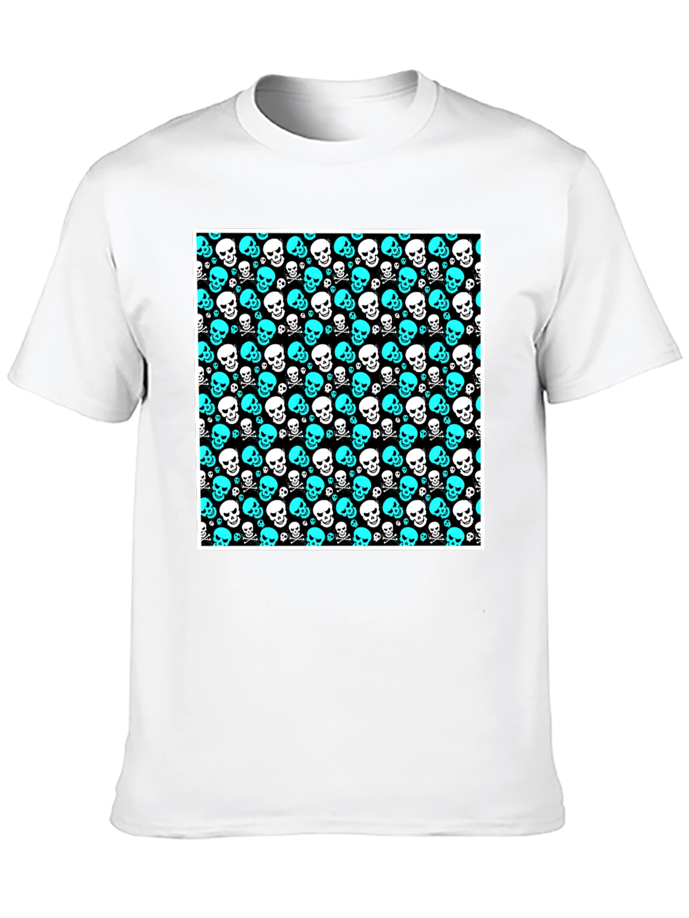 Skull Print Black T-Shirt