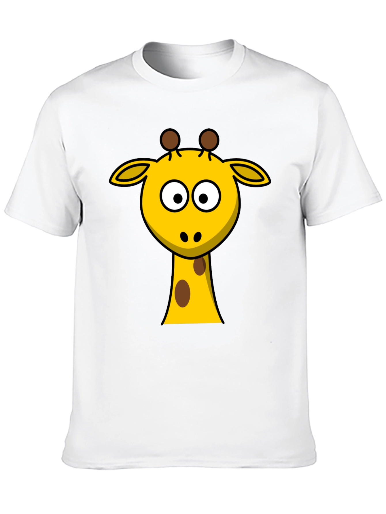 Giraffe Cartoon Black T-shirt