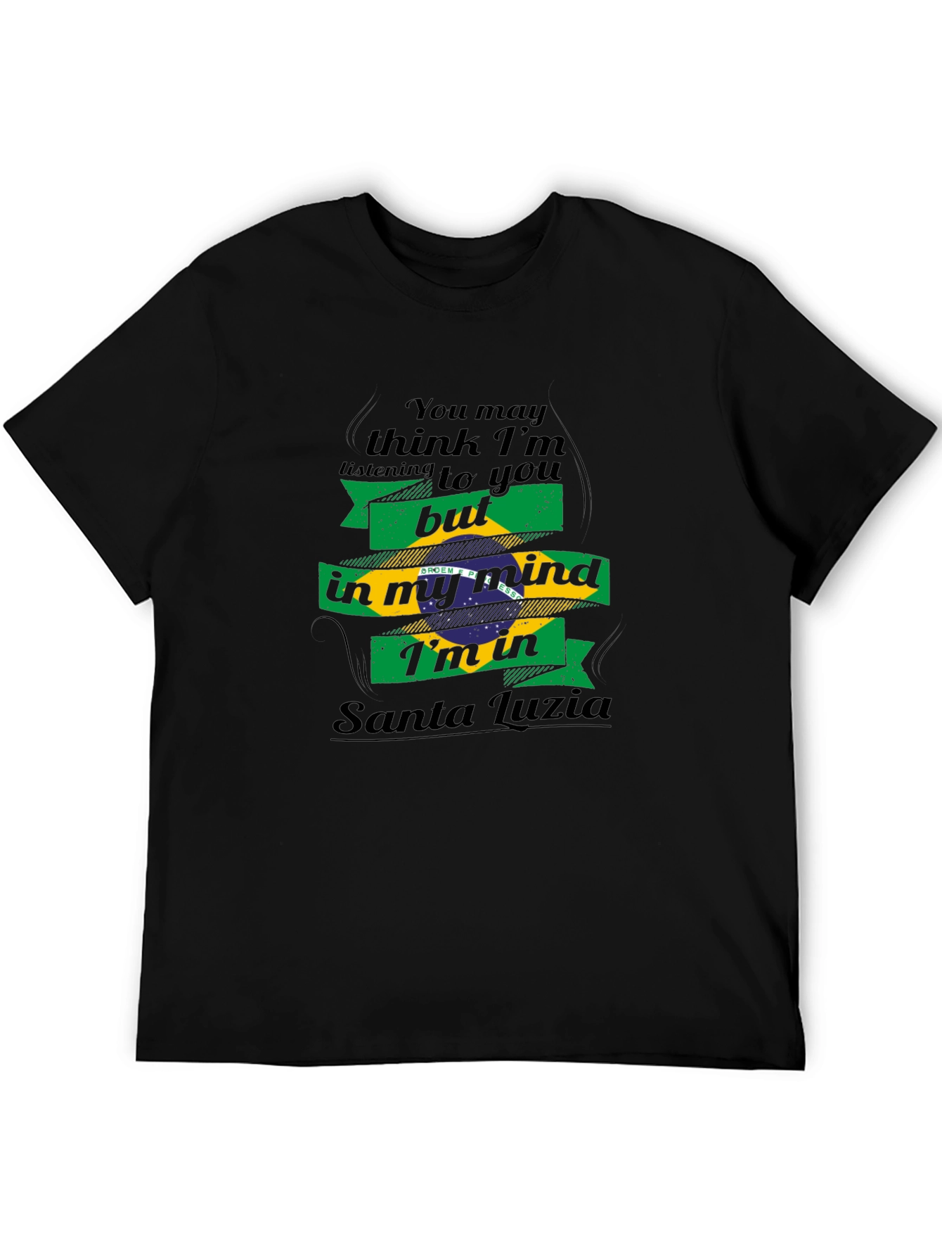 Santa Luzia Brazil Flag Mind T-Shirt