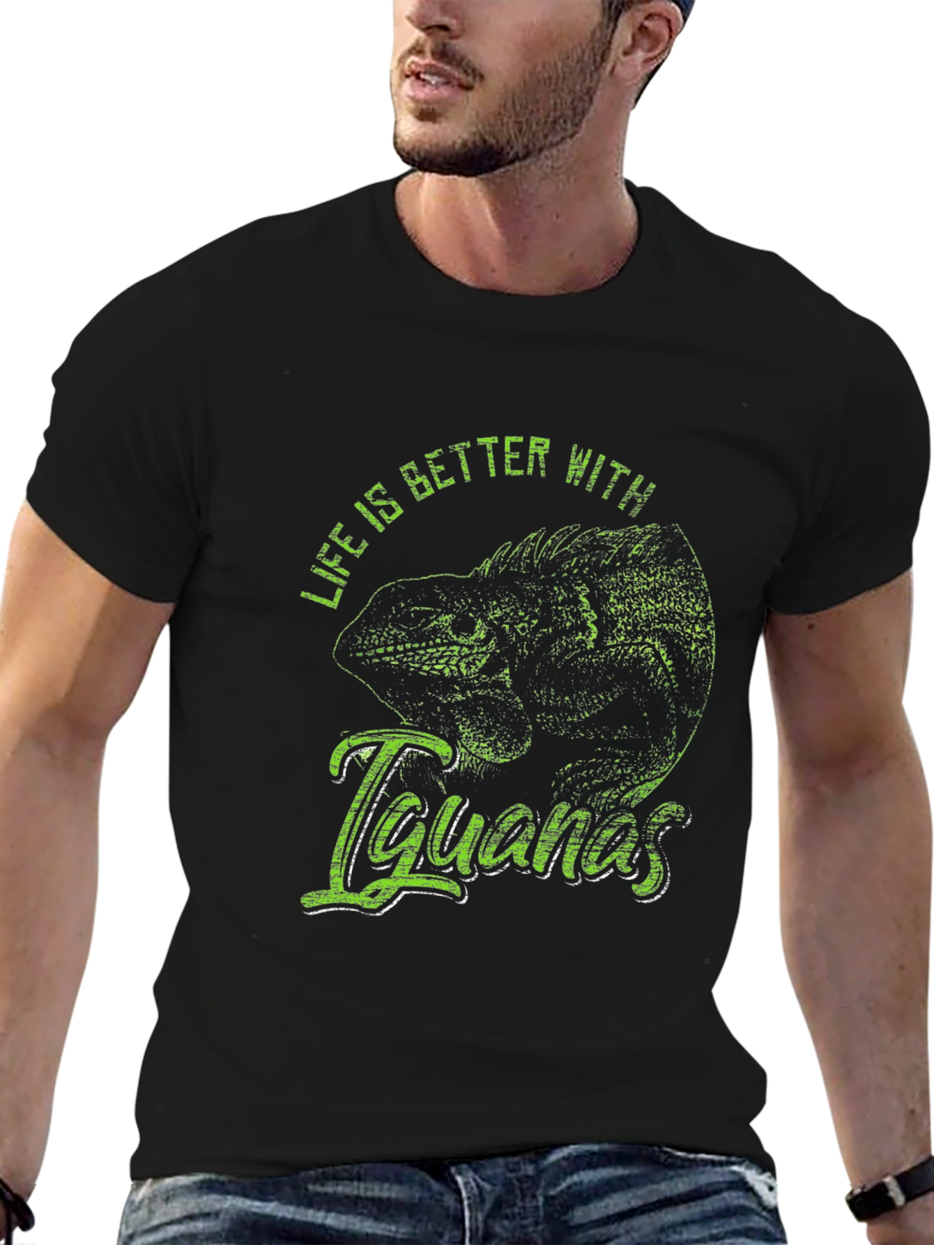 Iguana Graphic T-Shirt - Life is Better with Iguanas