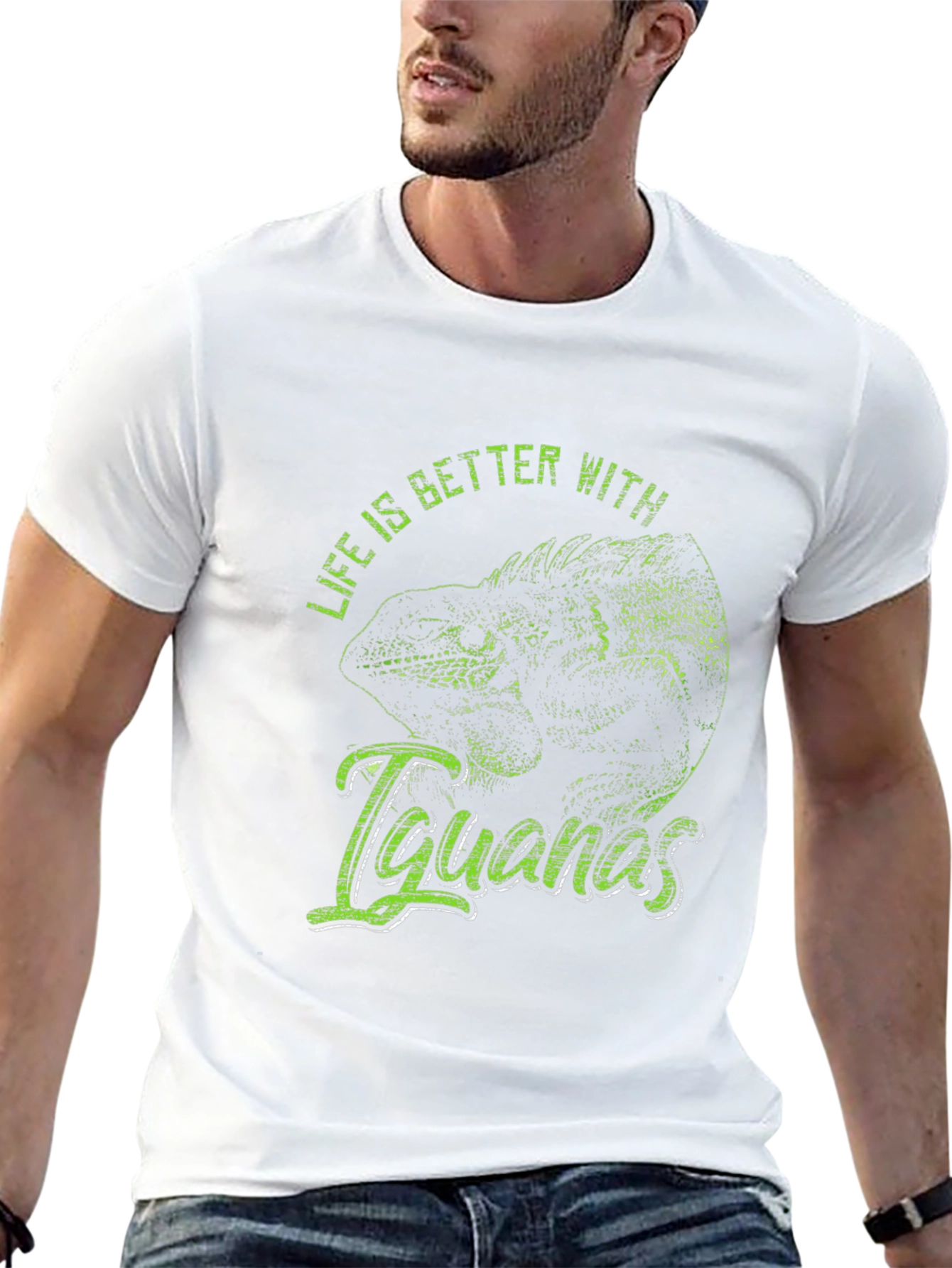 Iguana Graphic T-Shirt - Life is Better with Iguanas