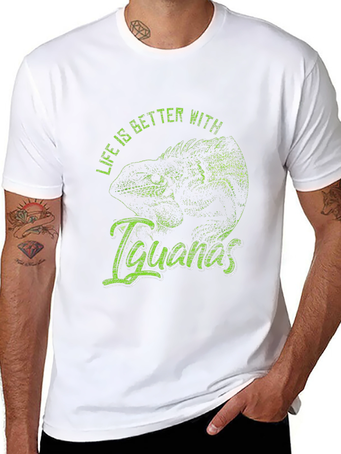 Iguana Graphic T-Shirt - Life is Better with Iguanas