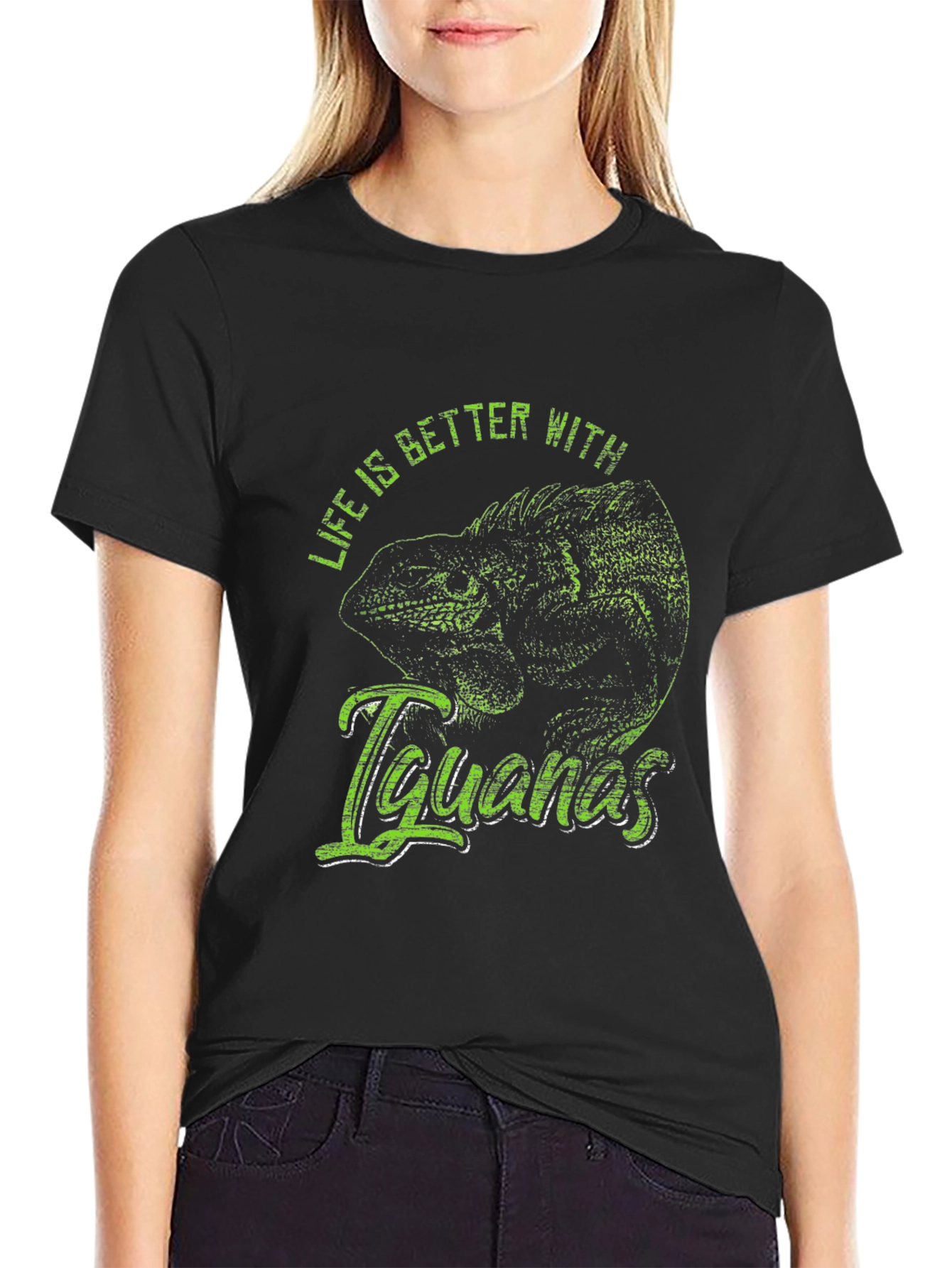 Iguana Graphic T-Shirt - Life is Better with Iguanas