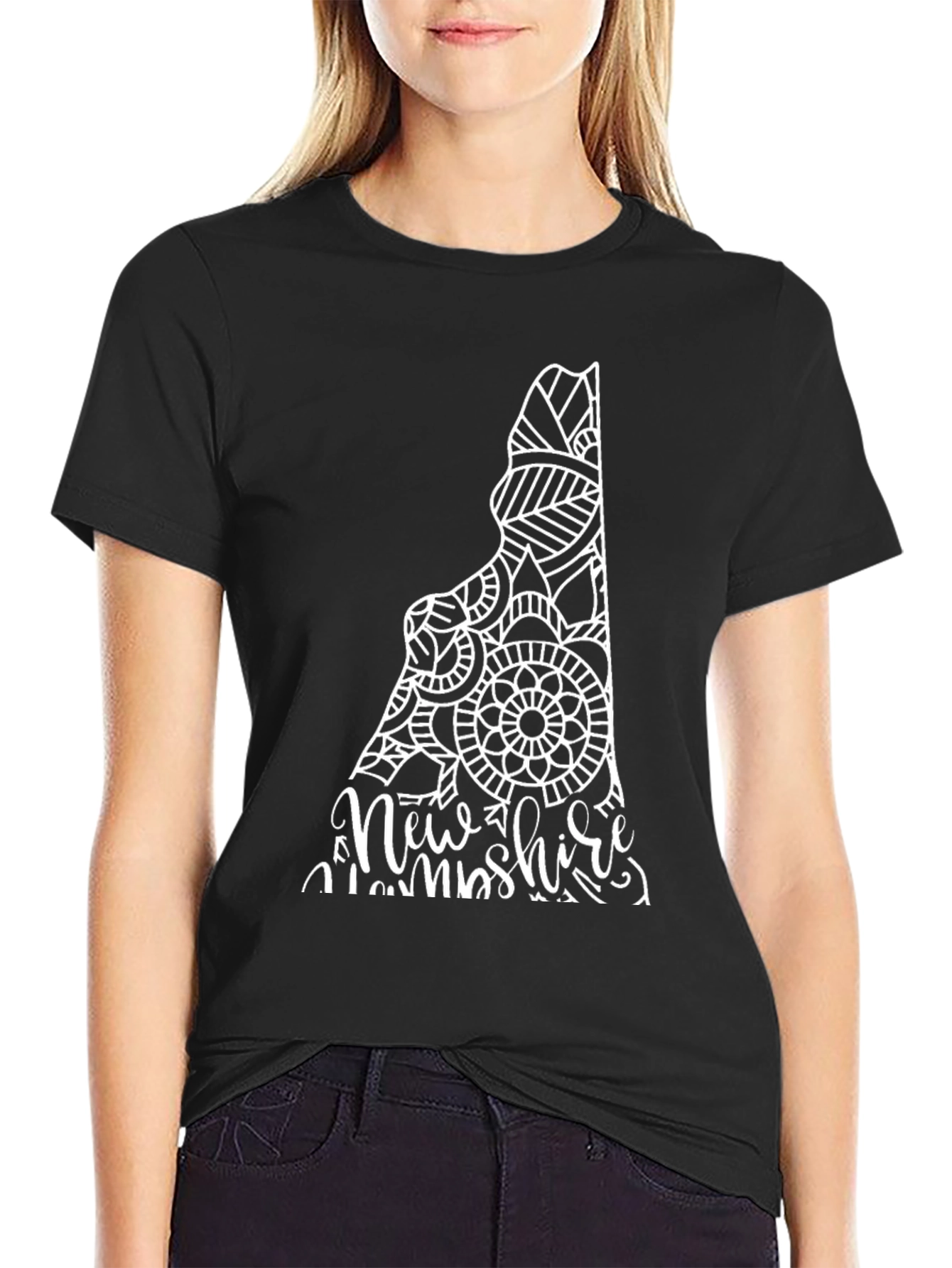 New Hampshire Mandala State T-Shirt