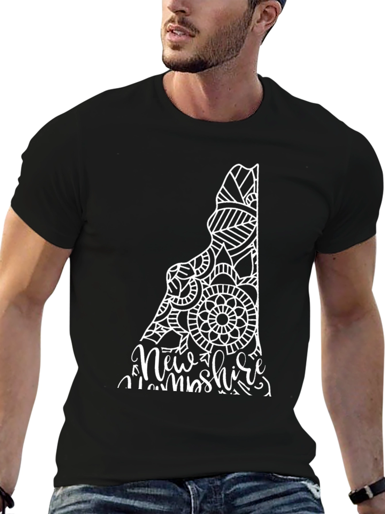 New Hampshire Mandala State T-Shirt